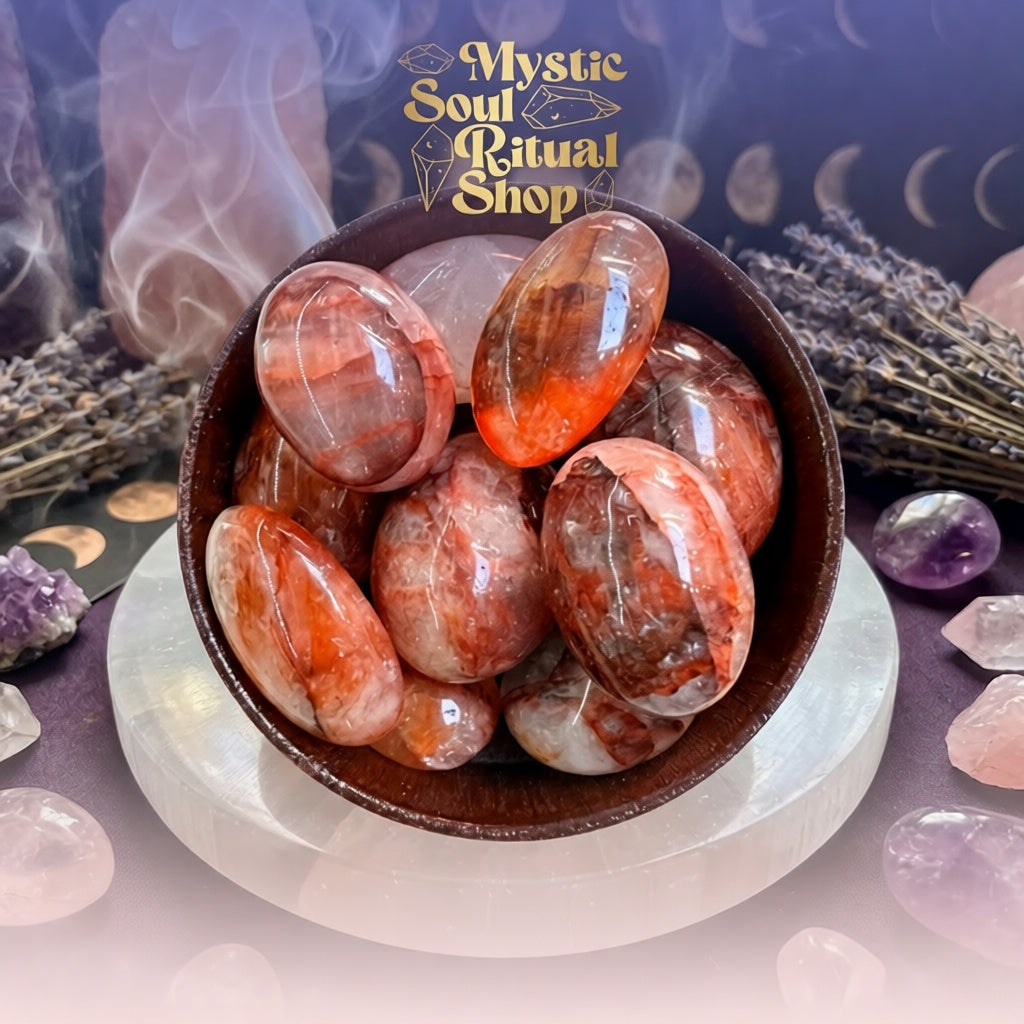Fire Quartz (Red Hematoid) Tumbled Stone