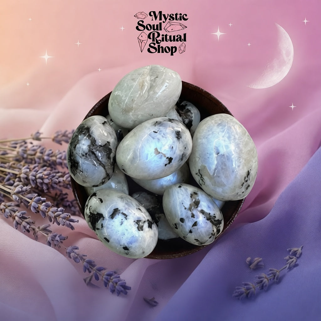 Rainbow Moonstone Tumbled Stones