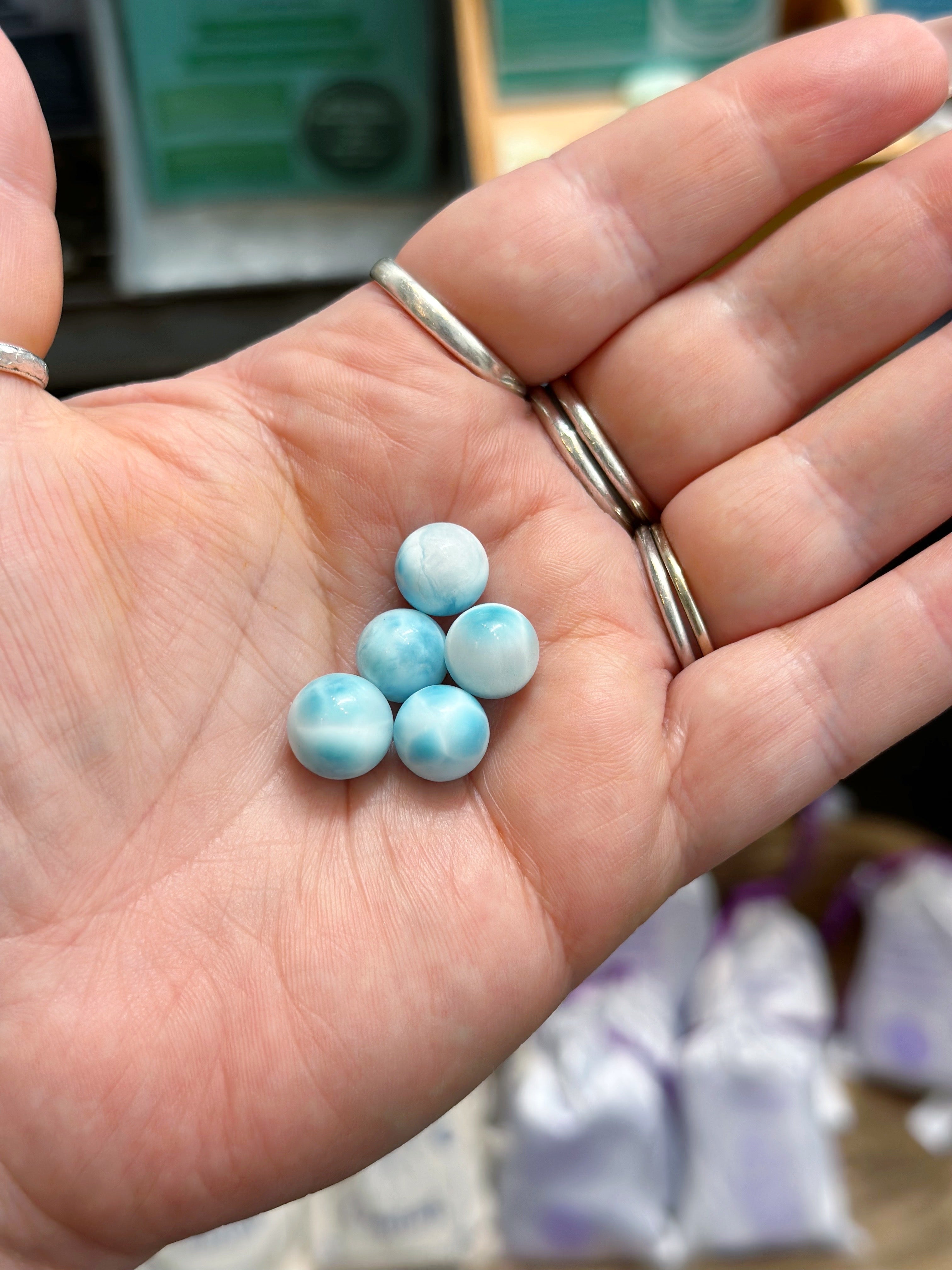 Larimar Mini Spheres