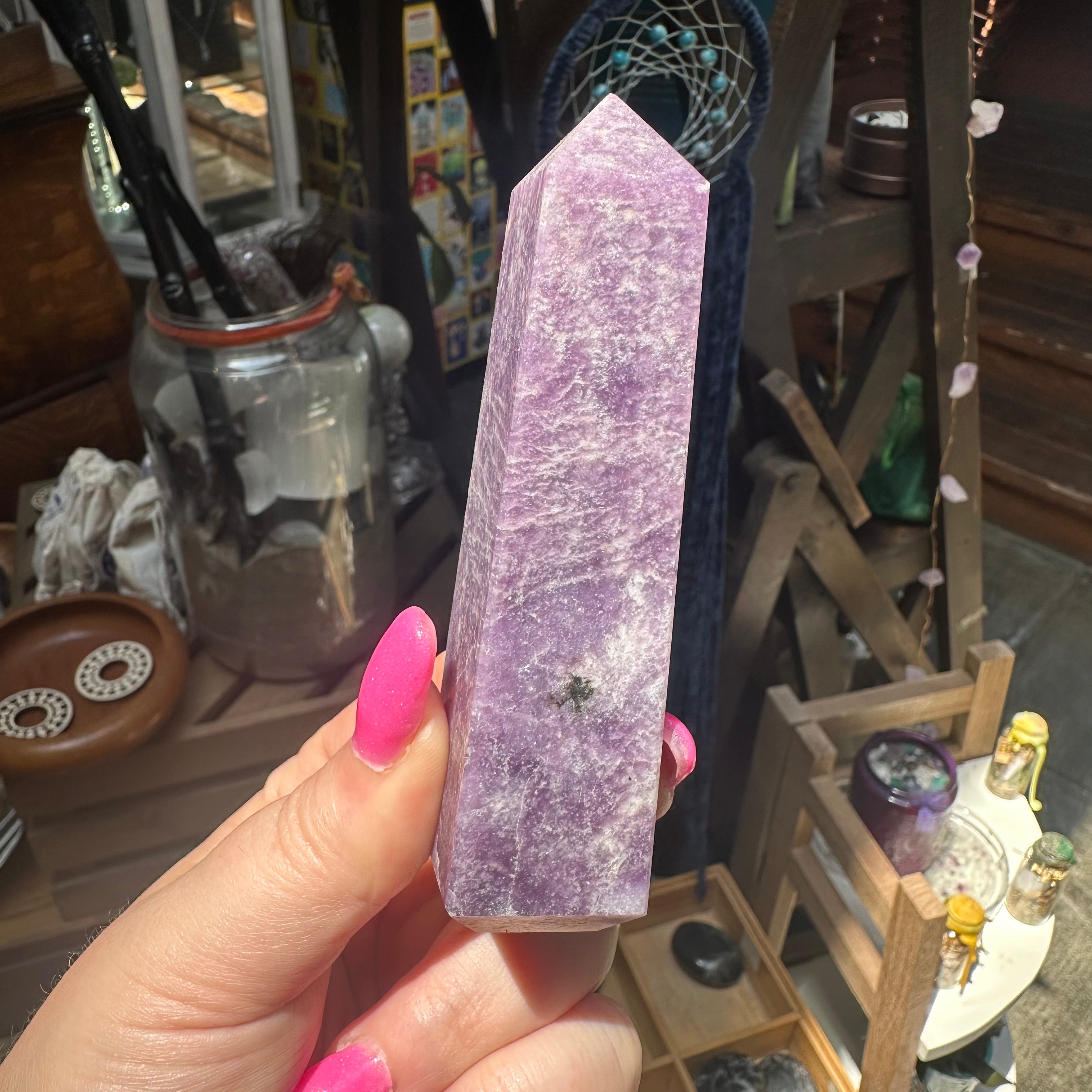 Lepidolite Obelisks