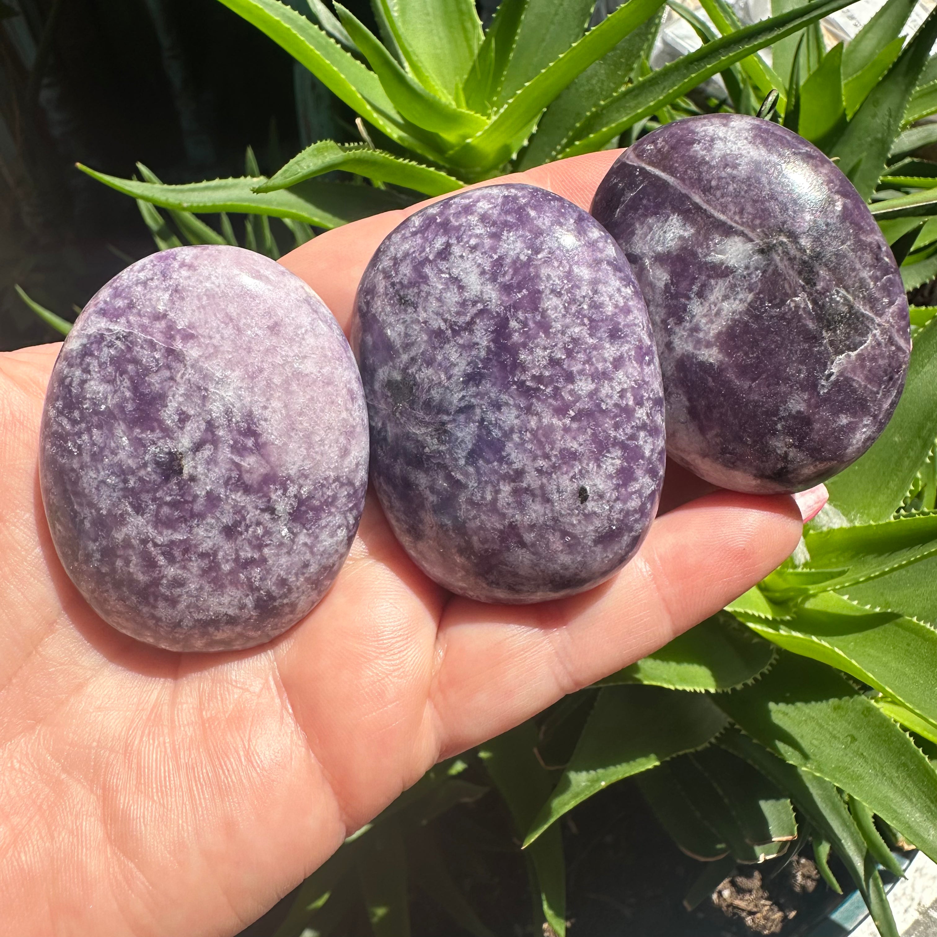 Lepidolite Palm Stone