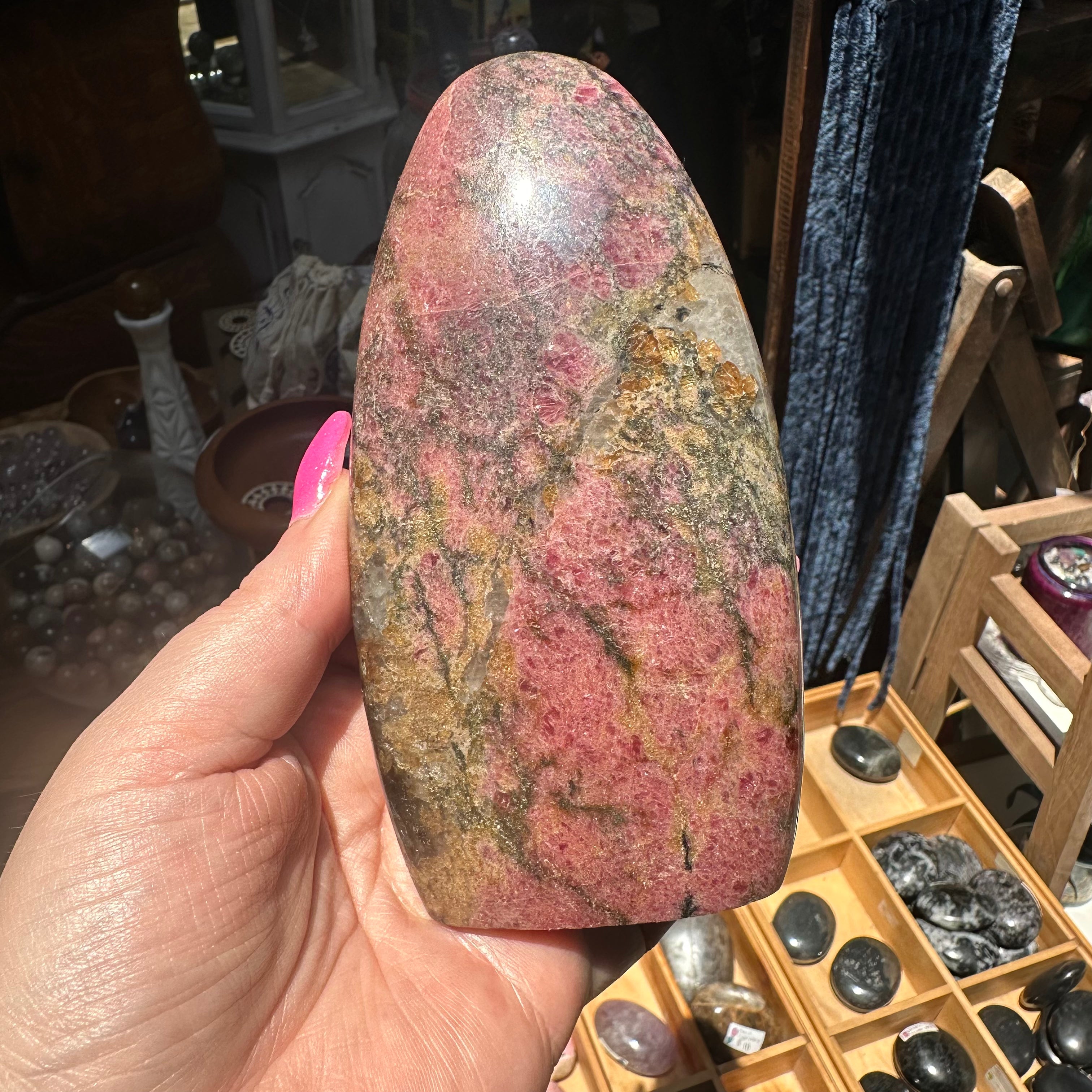 Rhodonite Cut Base