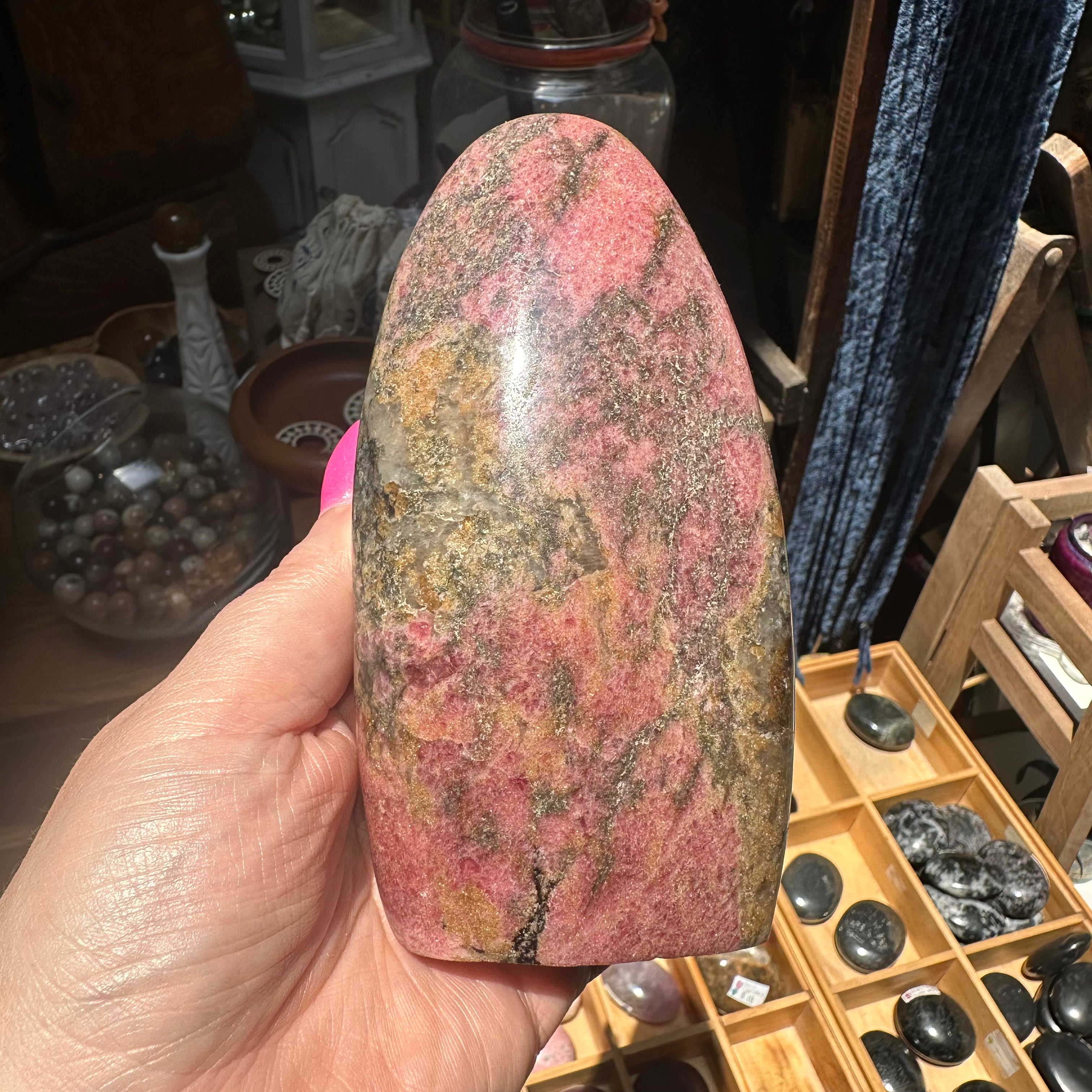 Rhodonite Cut Base