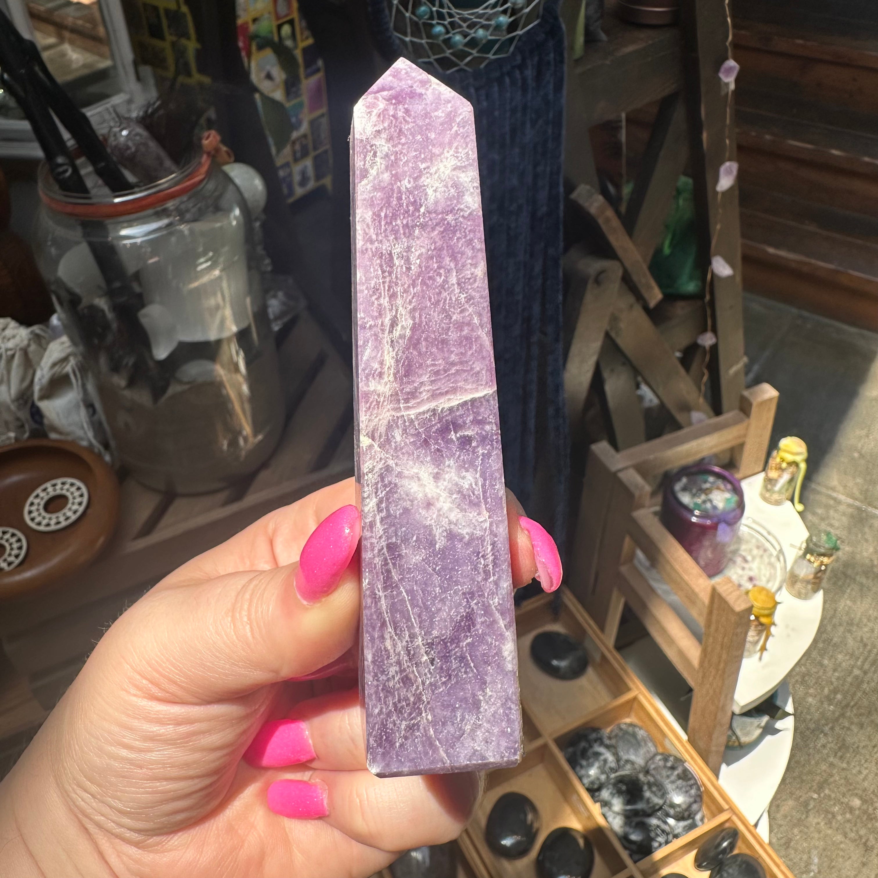 Lepidolite Obelisks