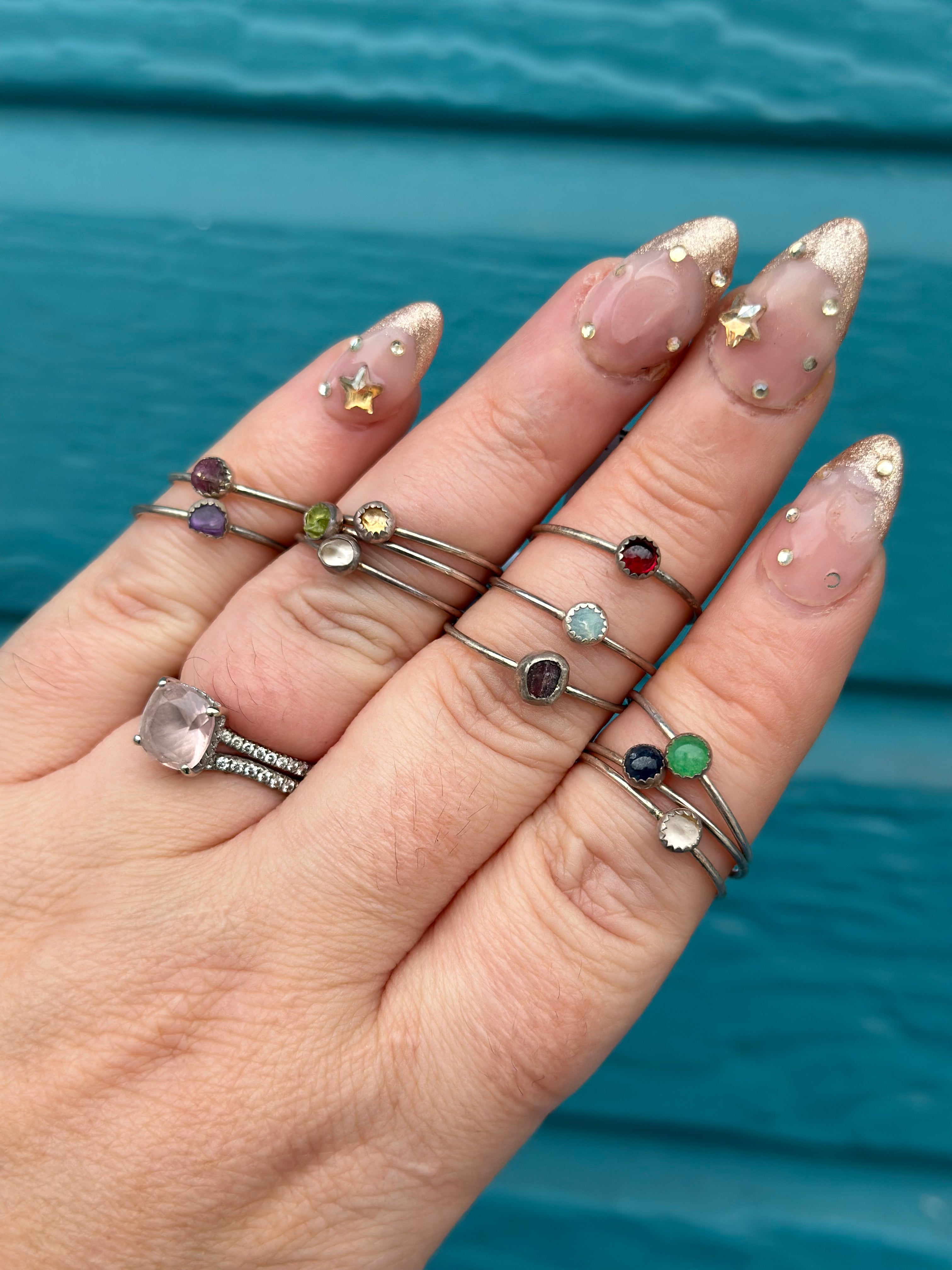 Dainty Sterling Silver Rings