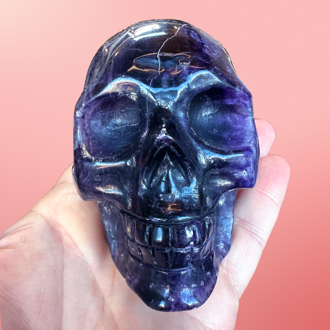 Purple Fluorite Skull