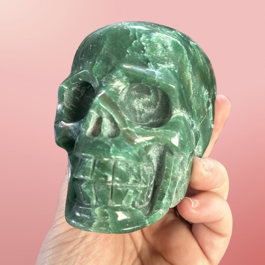 Aventurine Skull