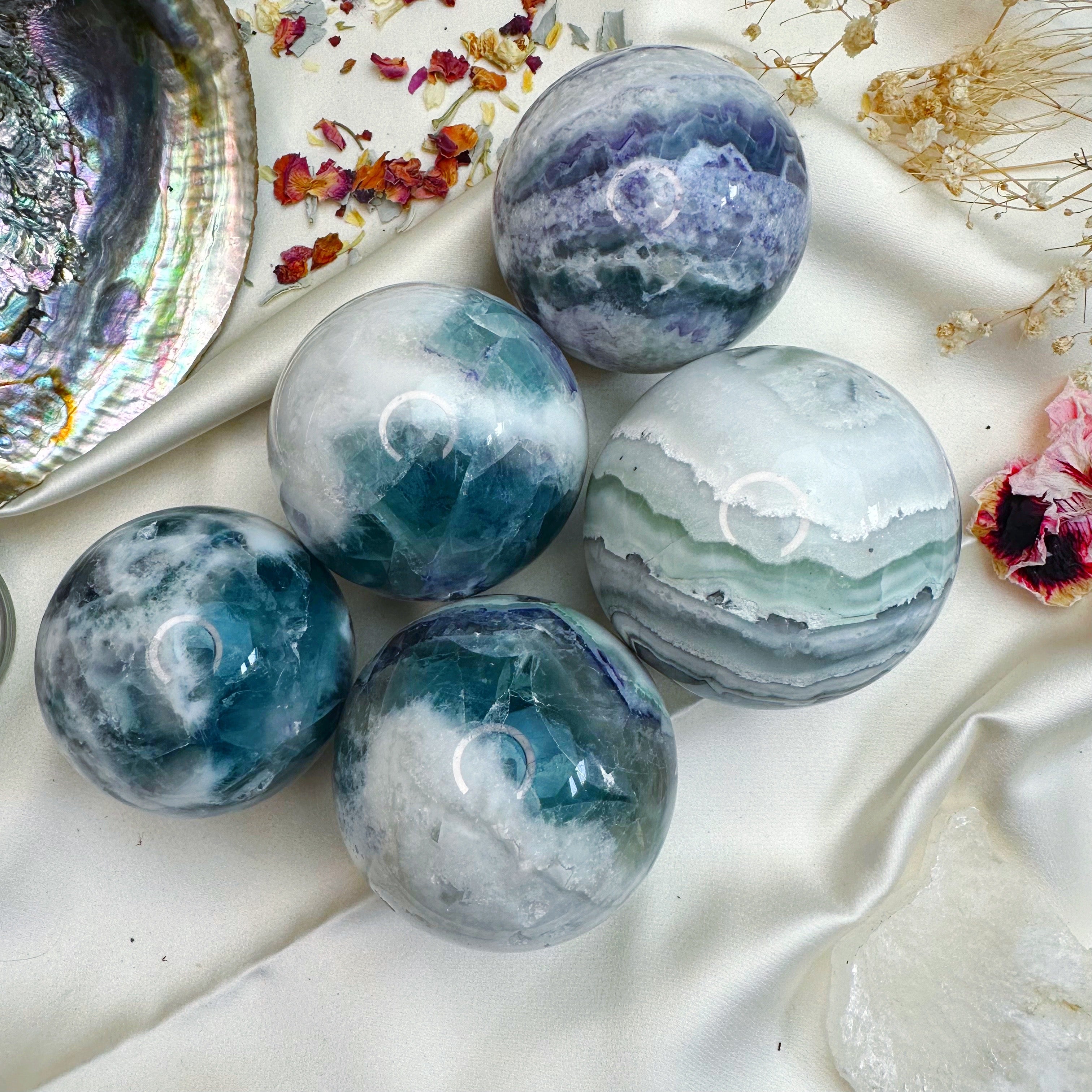 Fluorite Blue & Purple Spheres