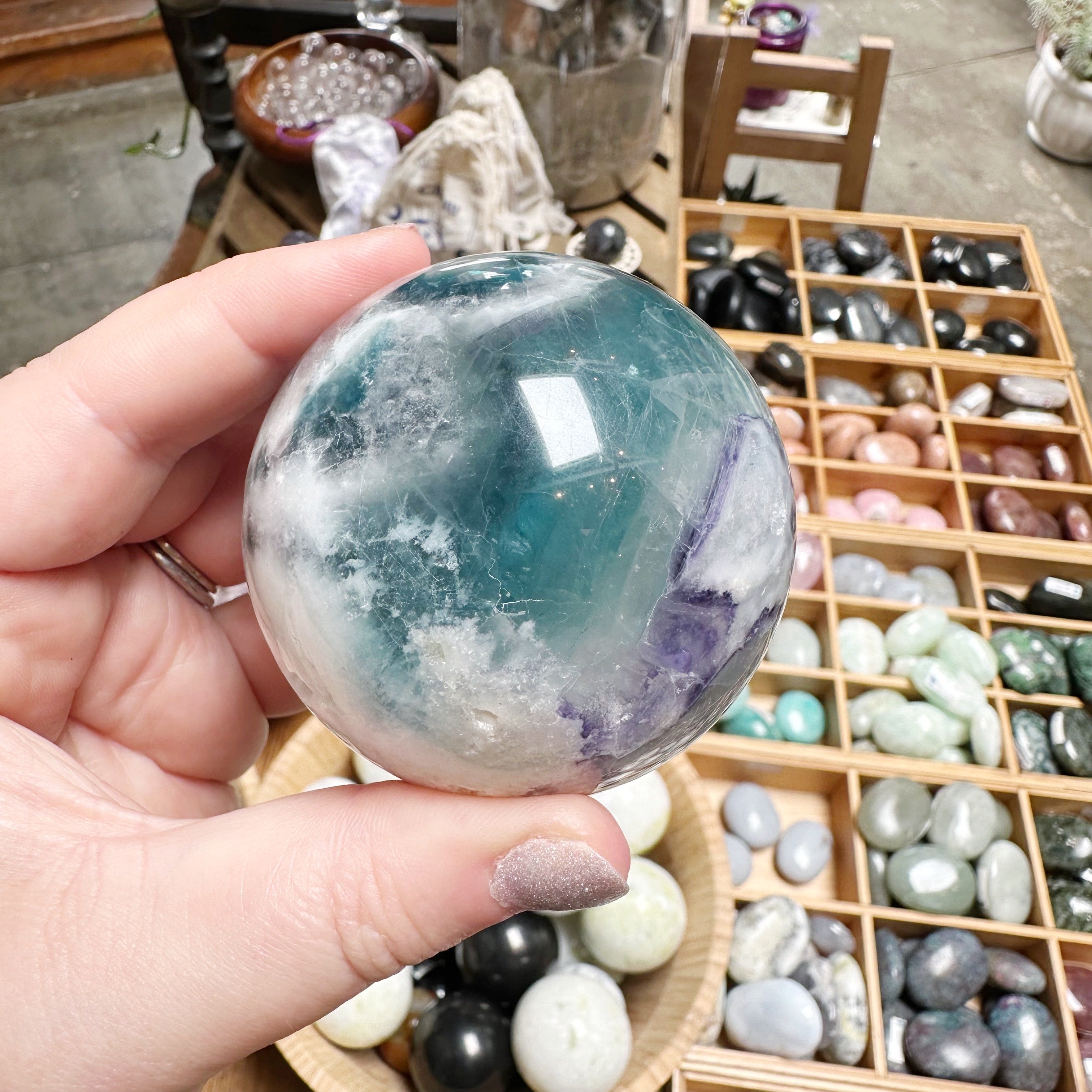 Fluorite Blue & Purple Spheres