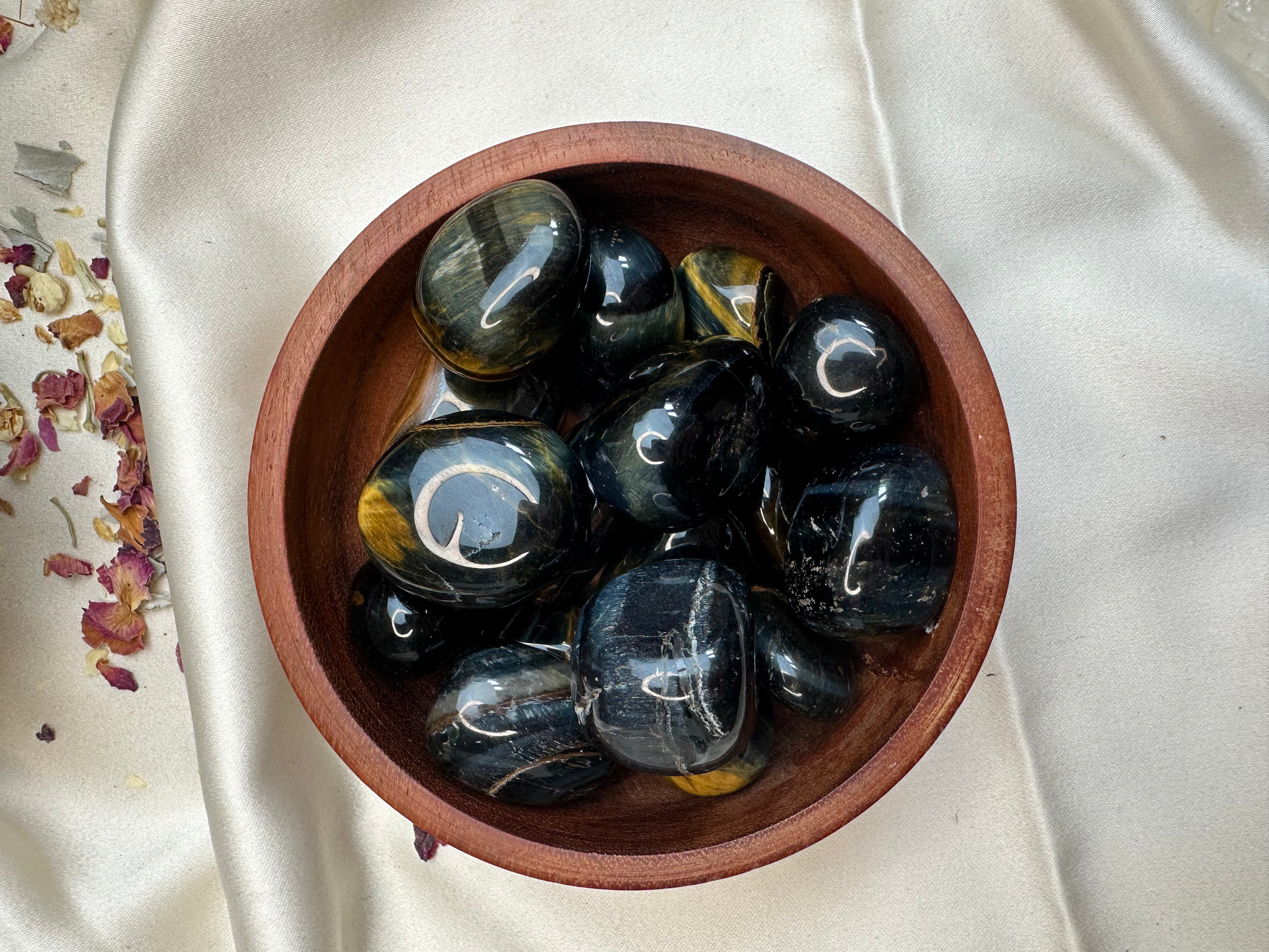 Blue Tigers Eye (Hawk’s Eye) Tumbled Stone