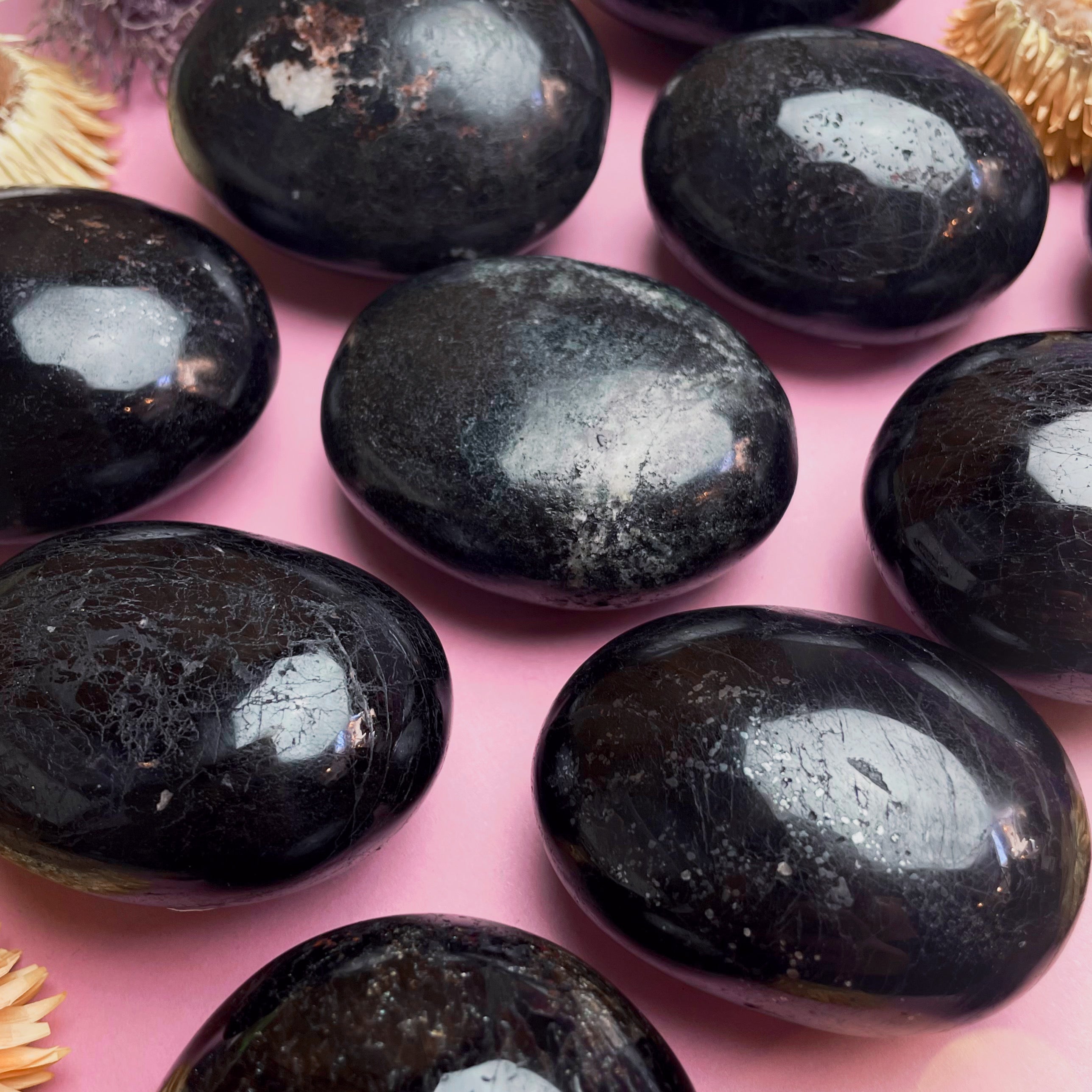 Black Tourmaline Palm Stone