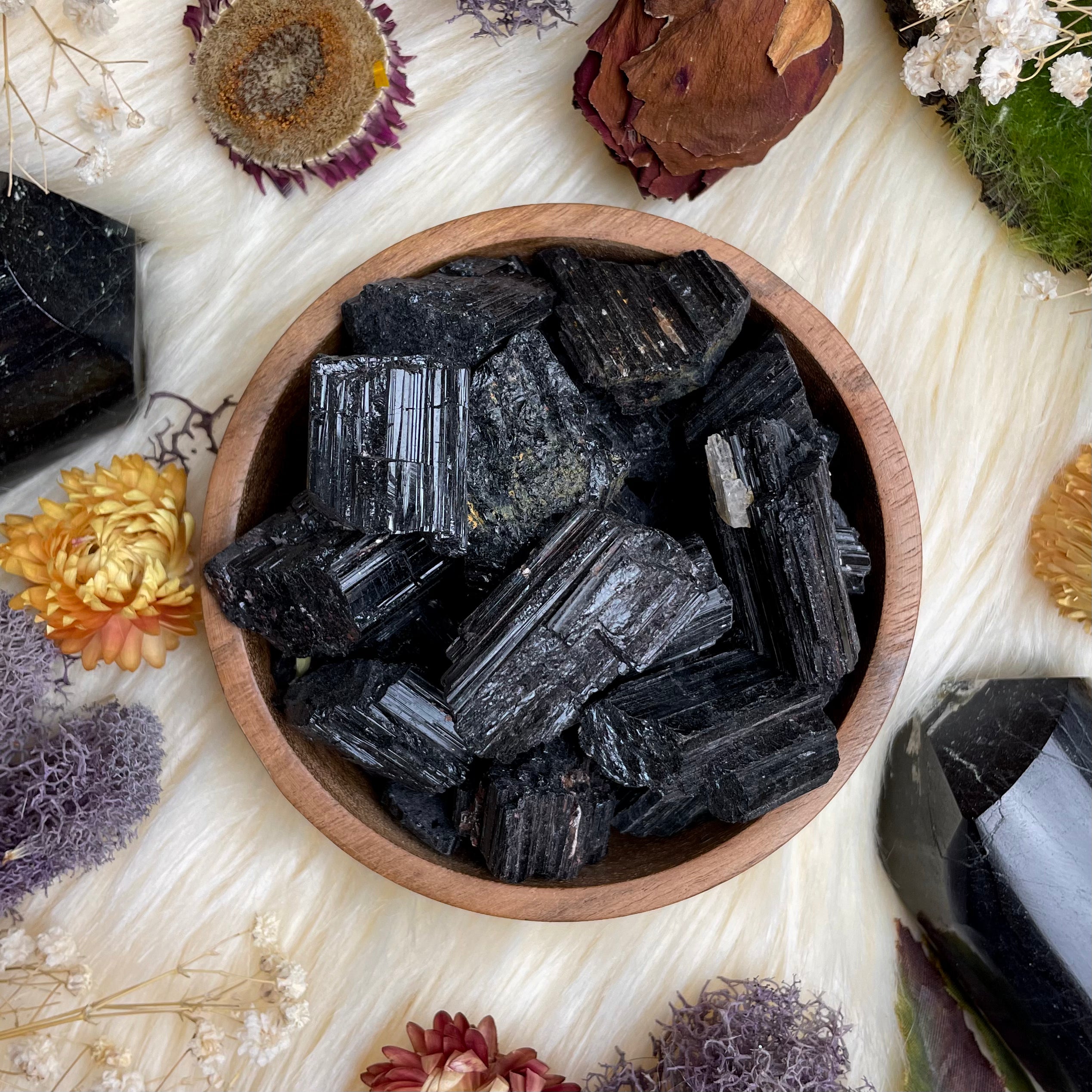 Black Tourmaline Raw Stone for Protection