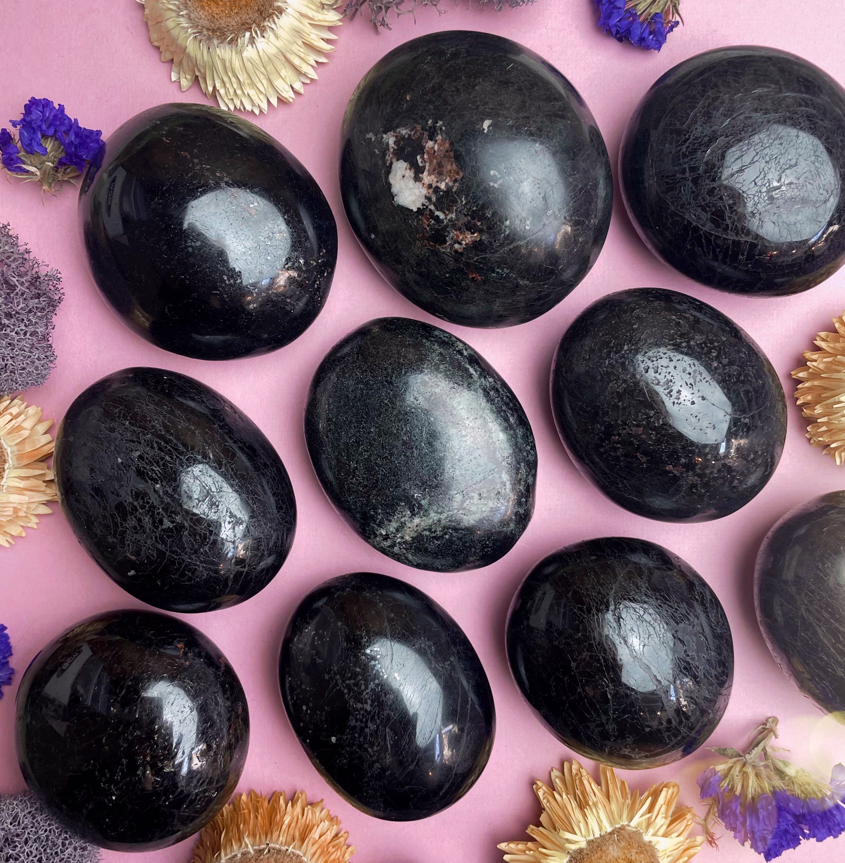 Black Tourmaline Palm Stone