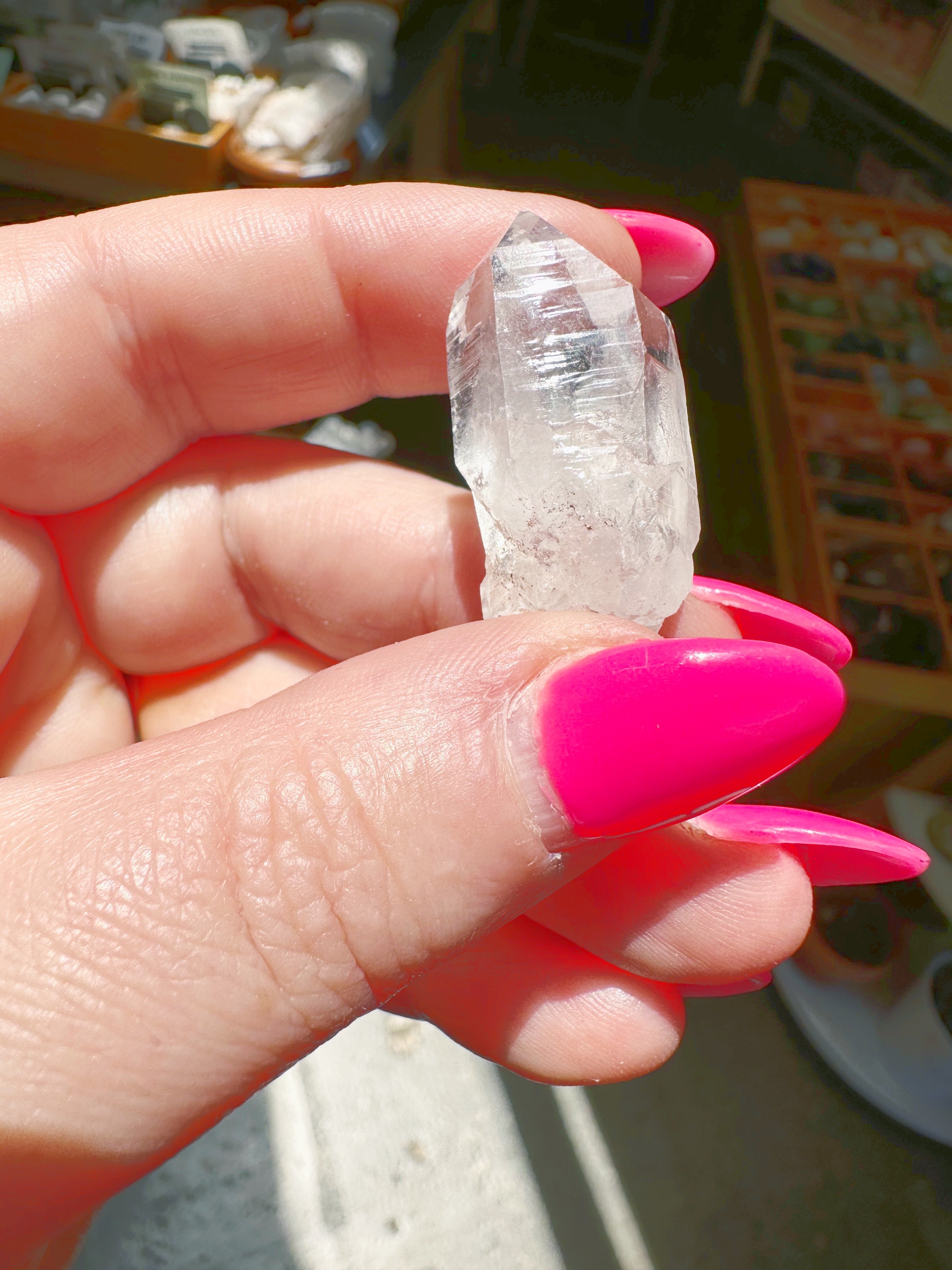 Pink Lemurian Seed Colombian Quartz Points