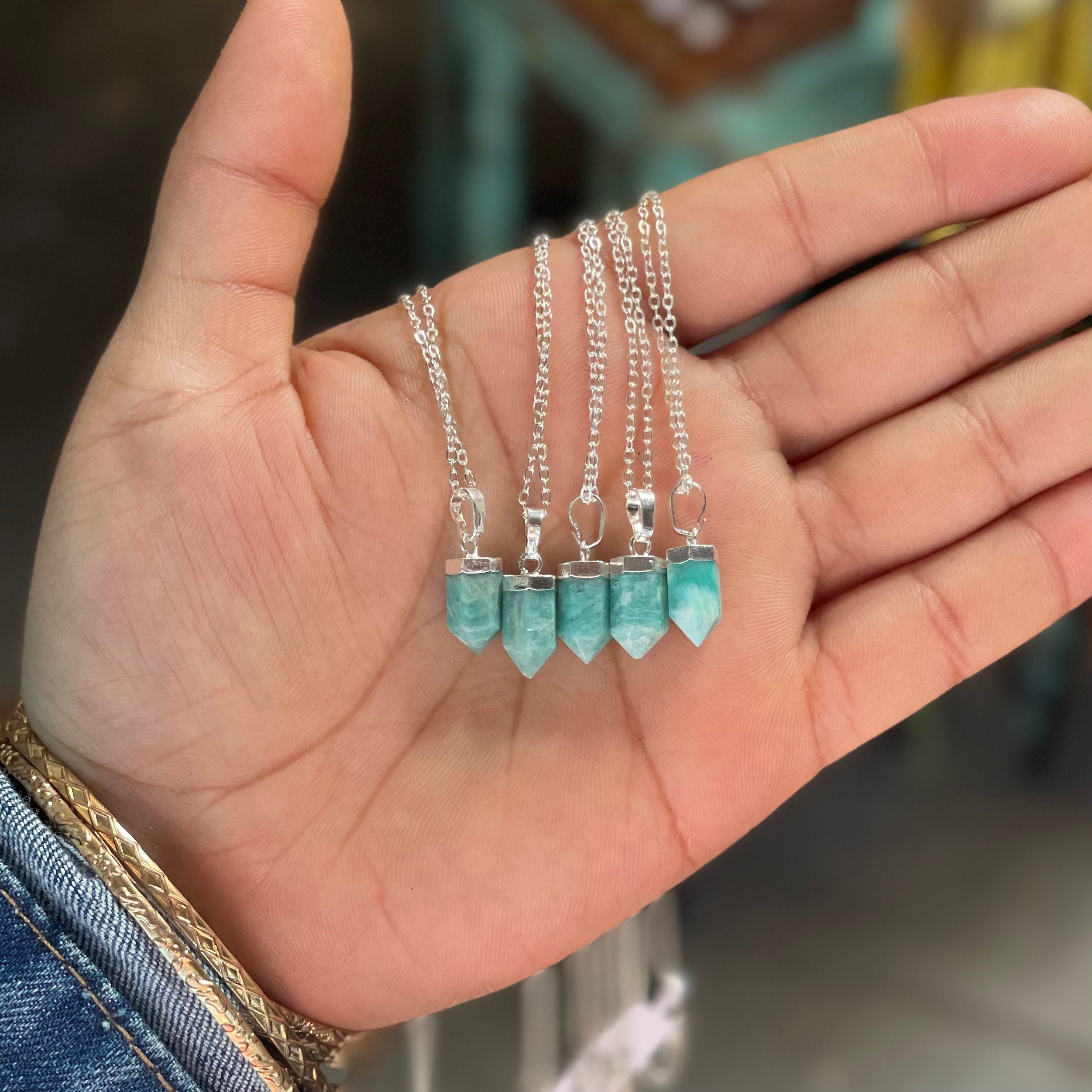 Amazonite Sterling Silver Necklace