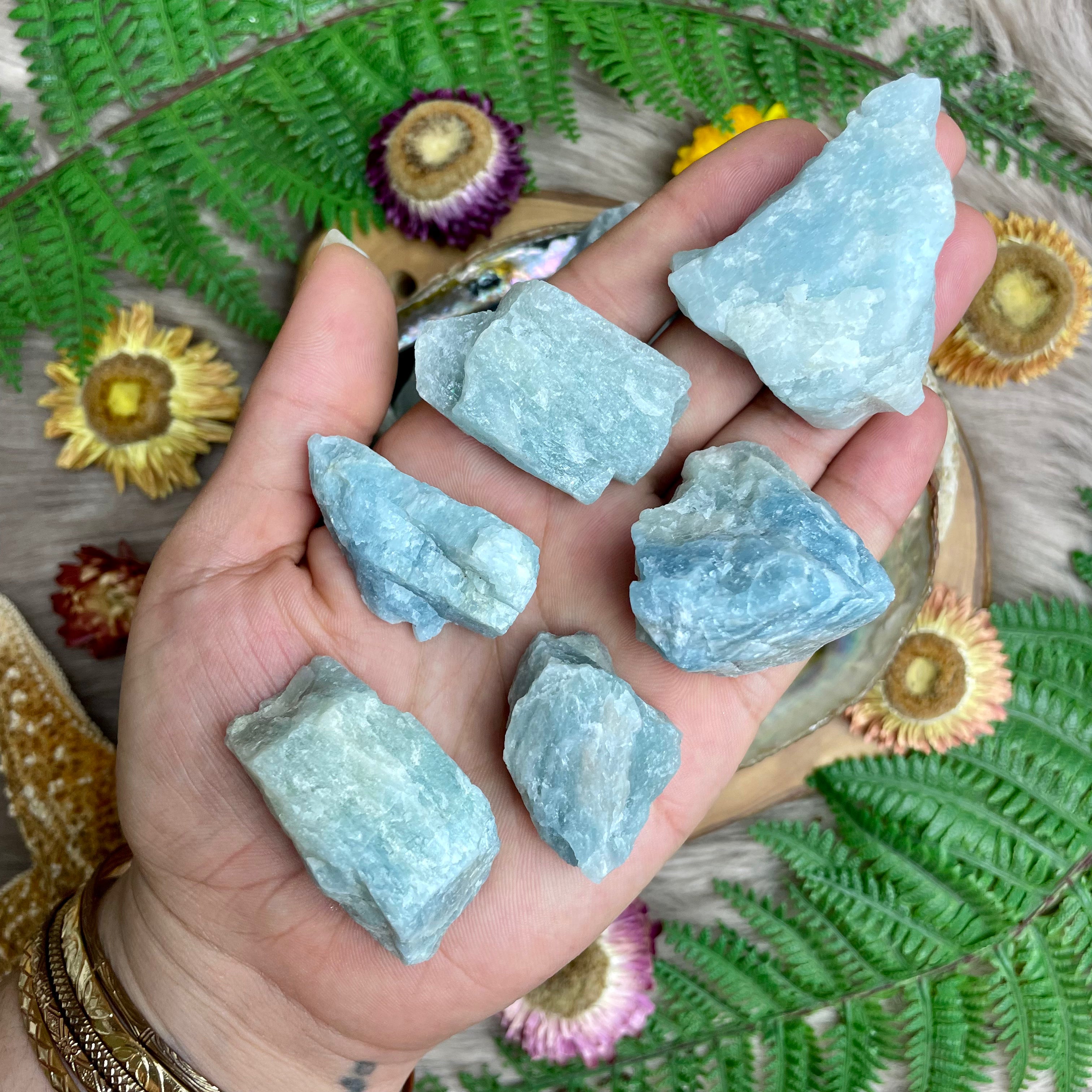 Aquamarine Raw Chunks for Emotional Balance