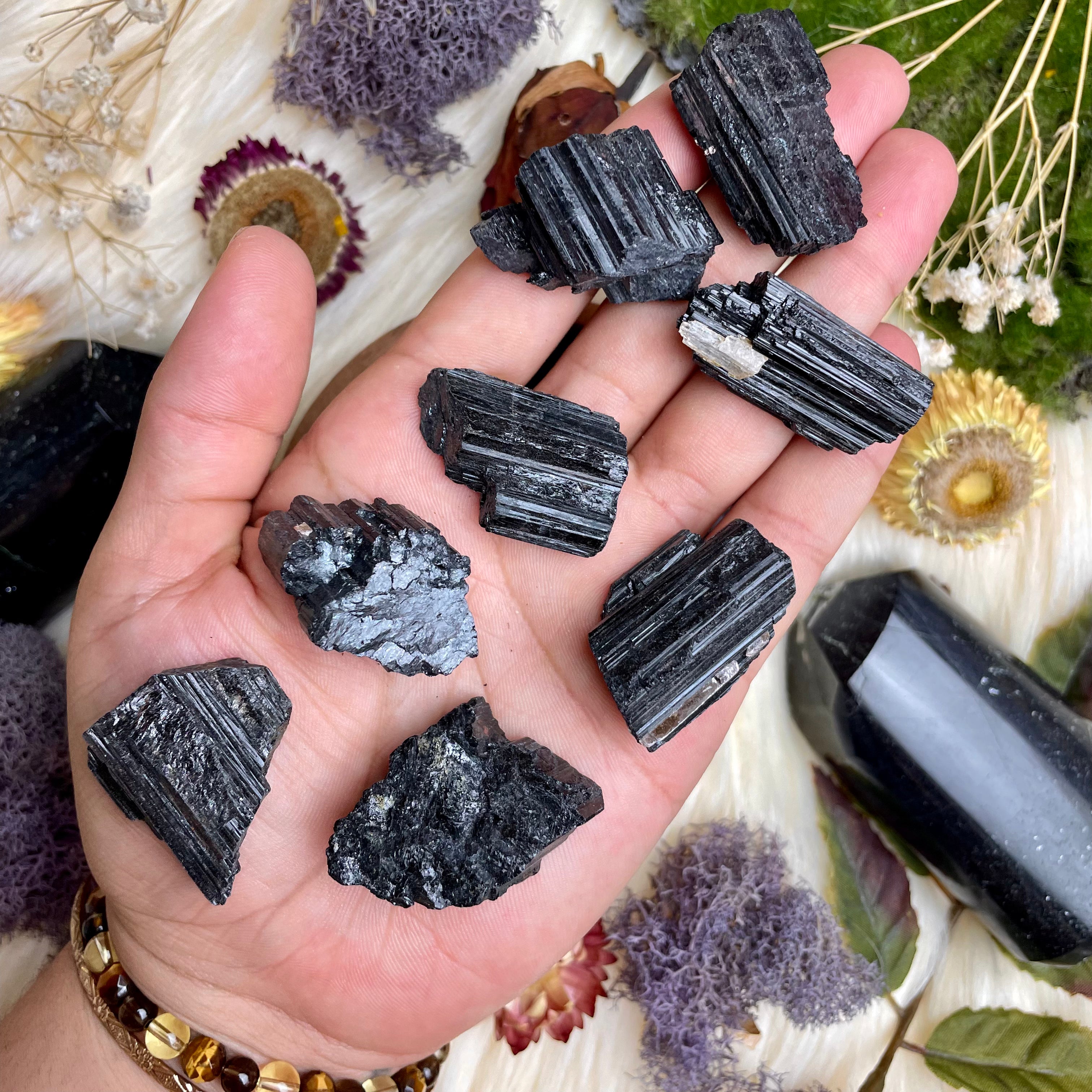 Black Tourmaline Raw Stone for Protection