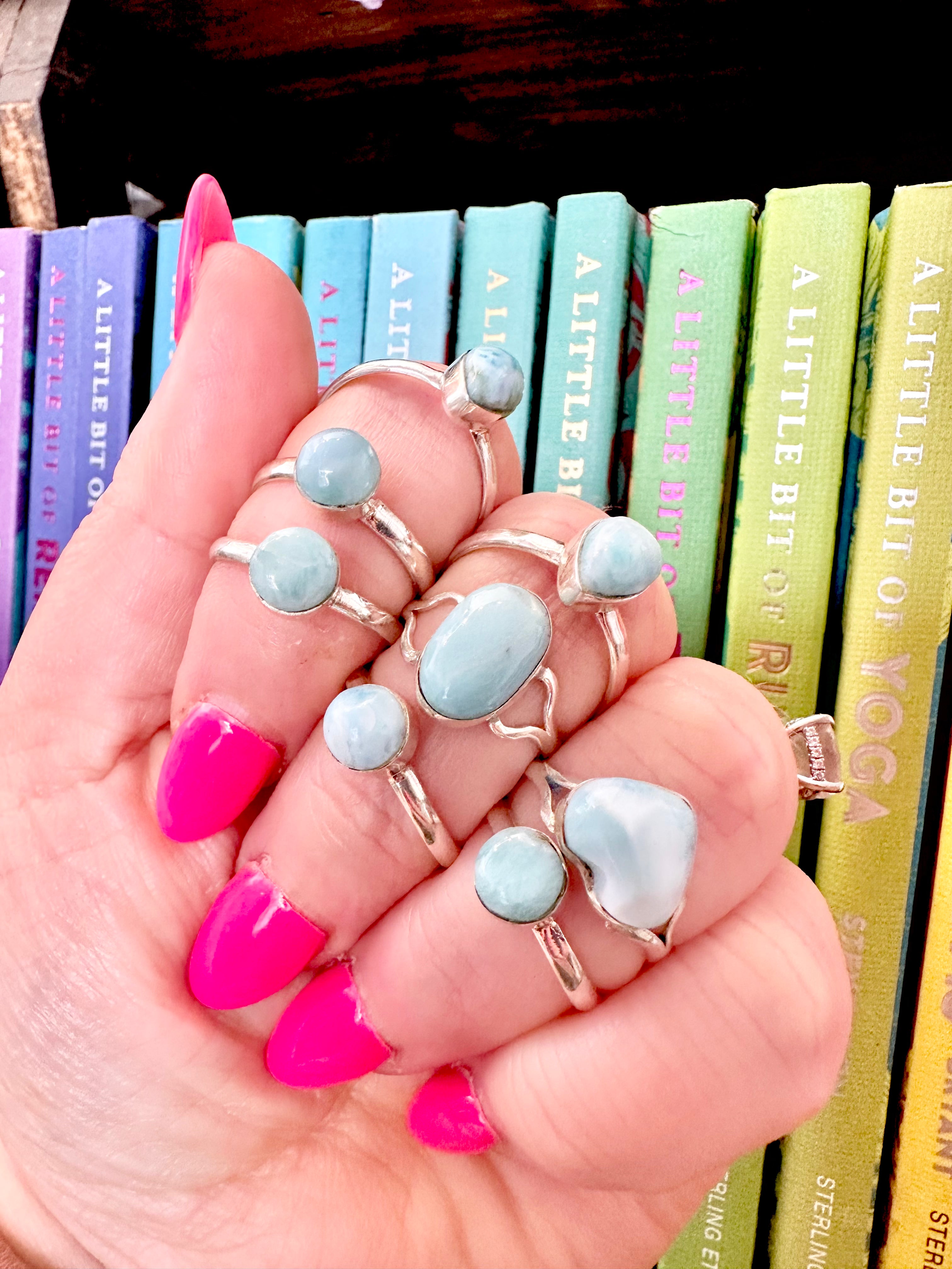 Larimar Sterling Silver Ring