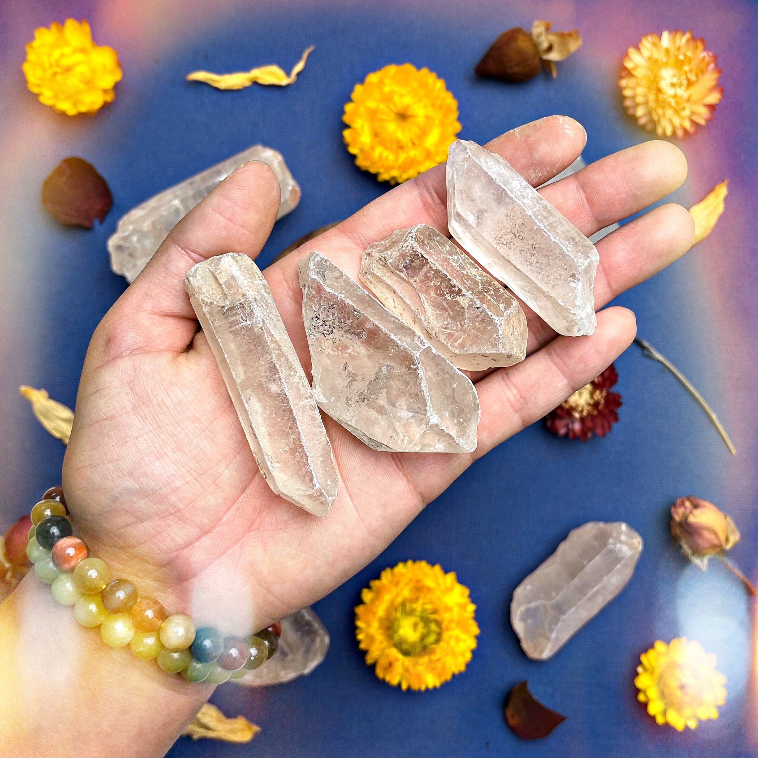 Clear Quartz Raw Large Points