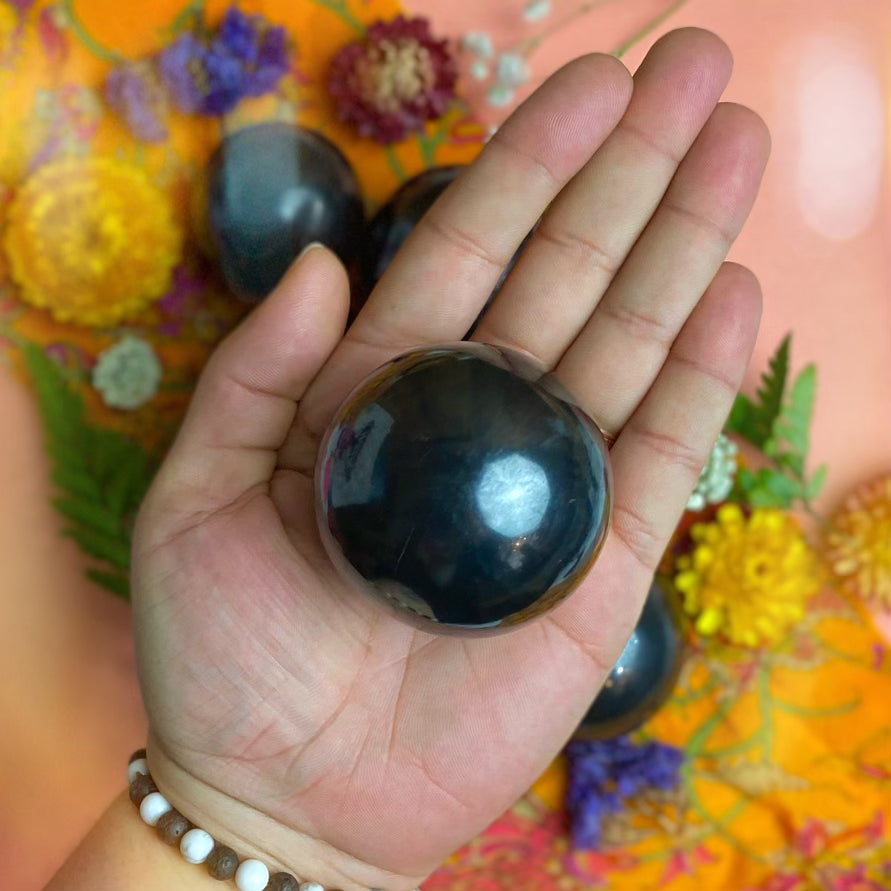 Shungite Spheres for EMF Protection