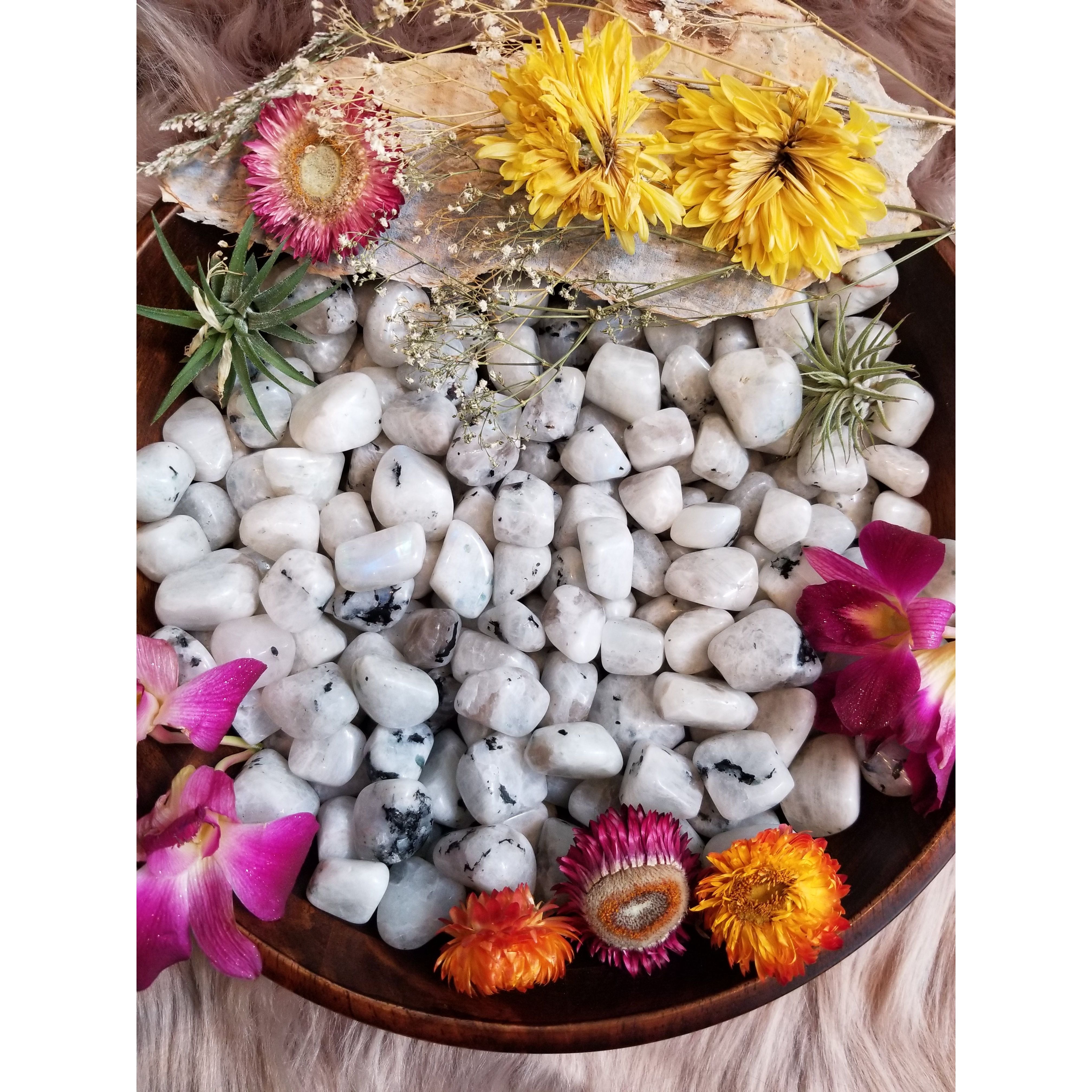 Rainbow Moonstone Tumbled Stones