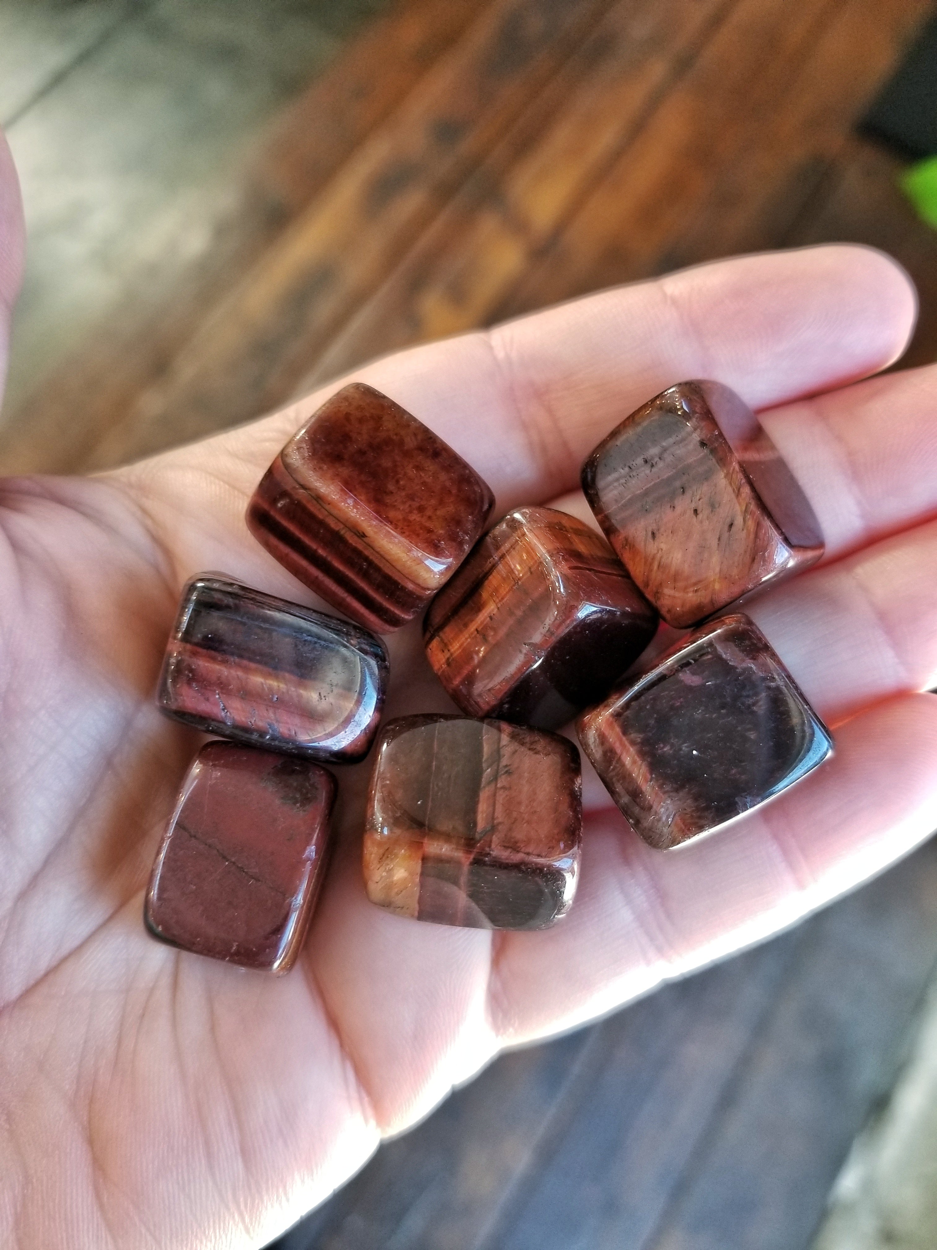 Red Tiger's Eye Tumbled Stone