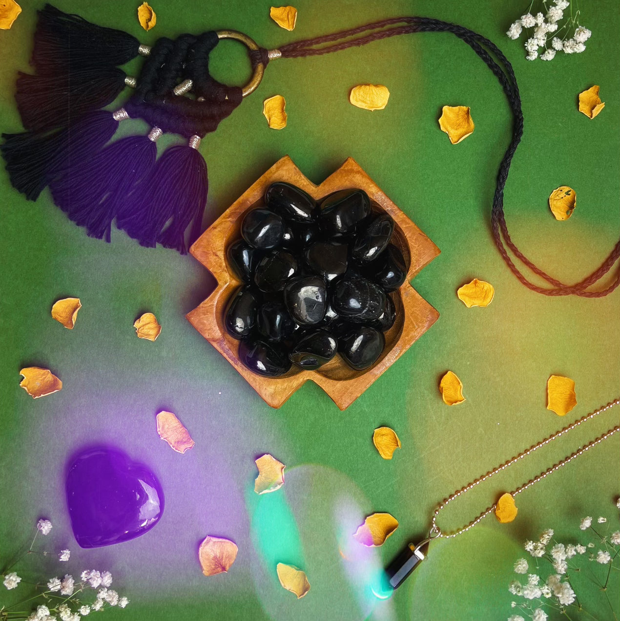 Jet Tumbled Stone for Healing Grief