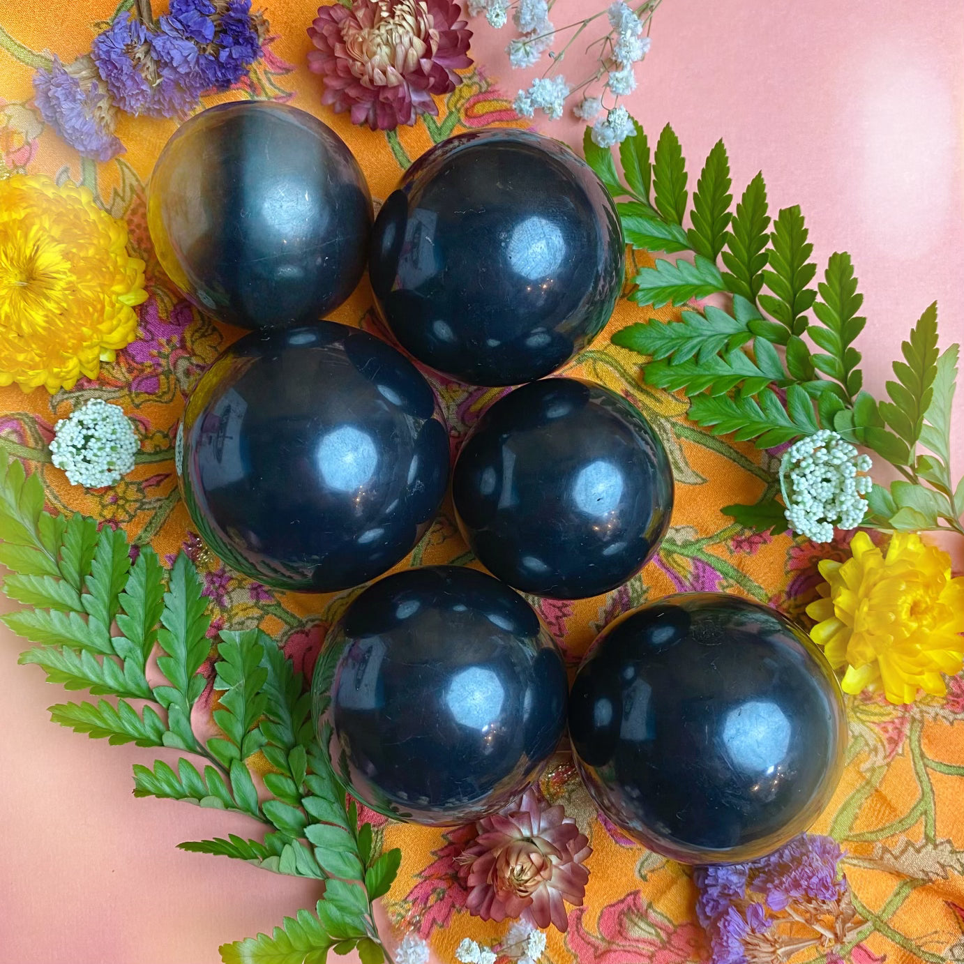 Shungite Spheres for EMF Protection