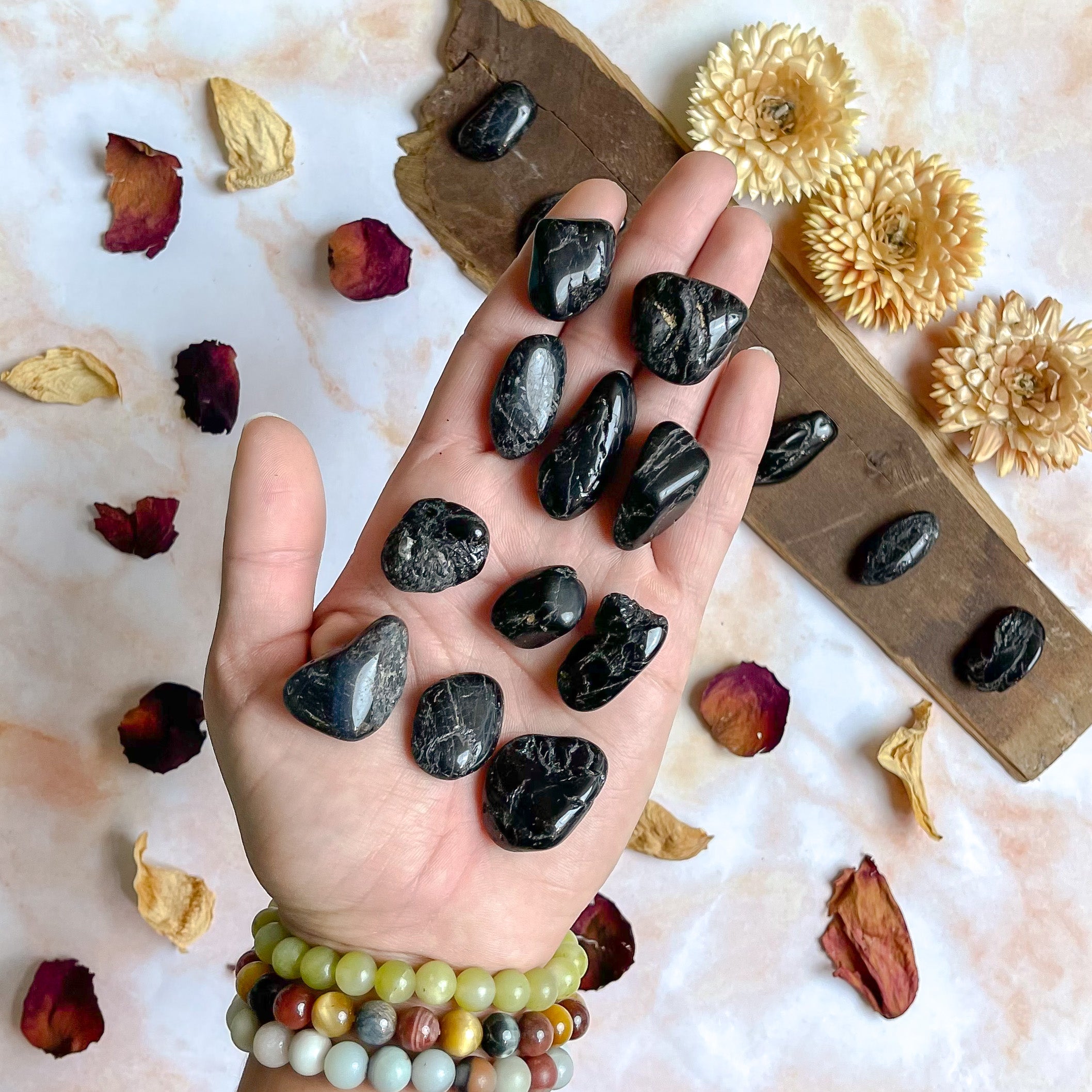 Black Tourmaline Tumbled Stones