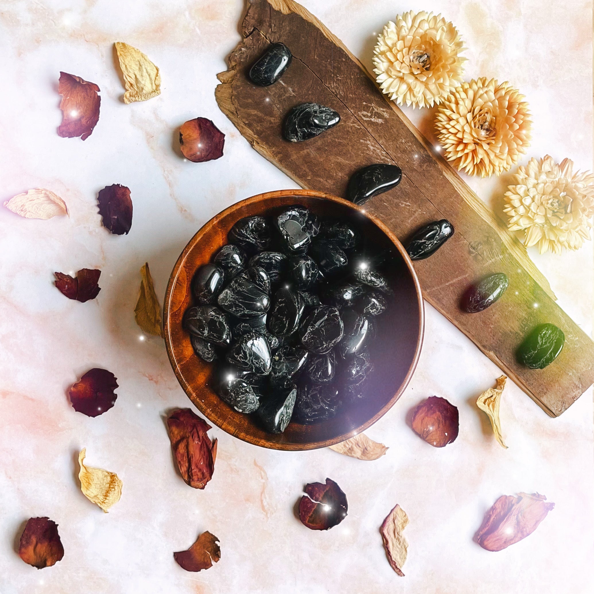 Black Tourmaline Tumbled Stones