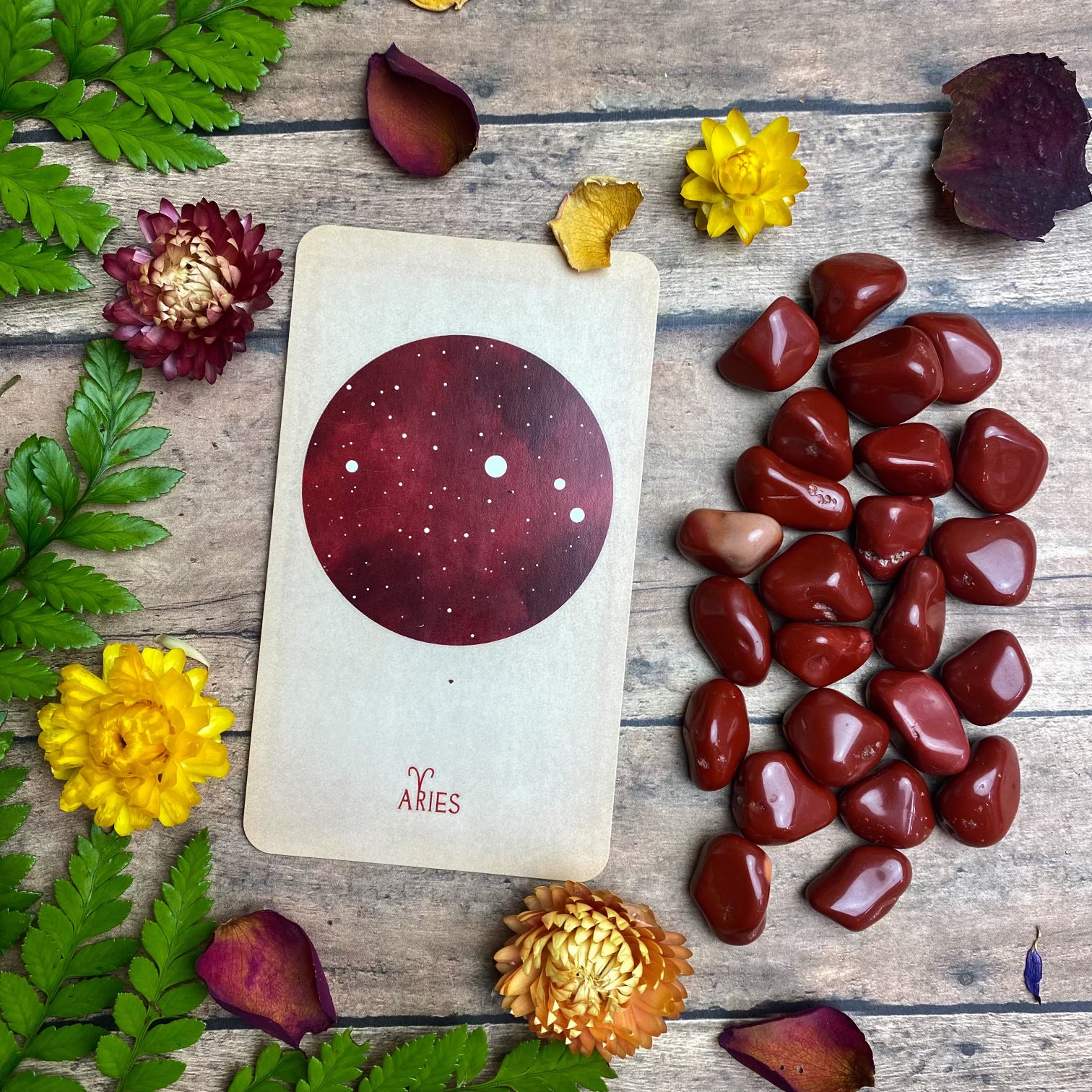 Red Jasper Tumbled Stones for Stimulating Chi Energy