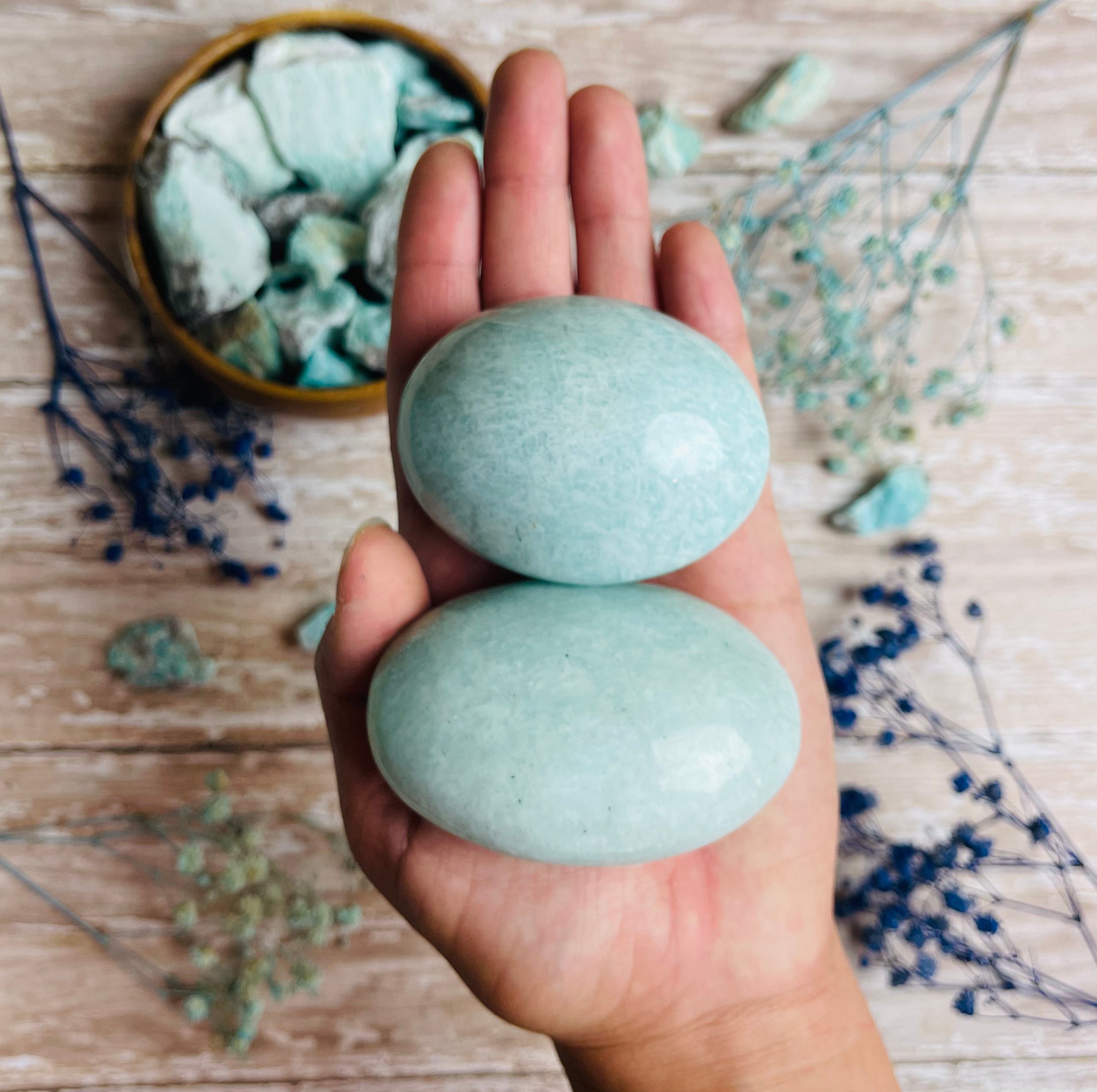 Amazonite Palm Stones for Heartache