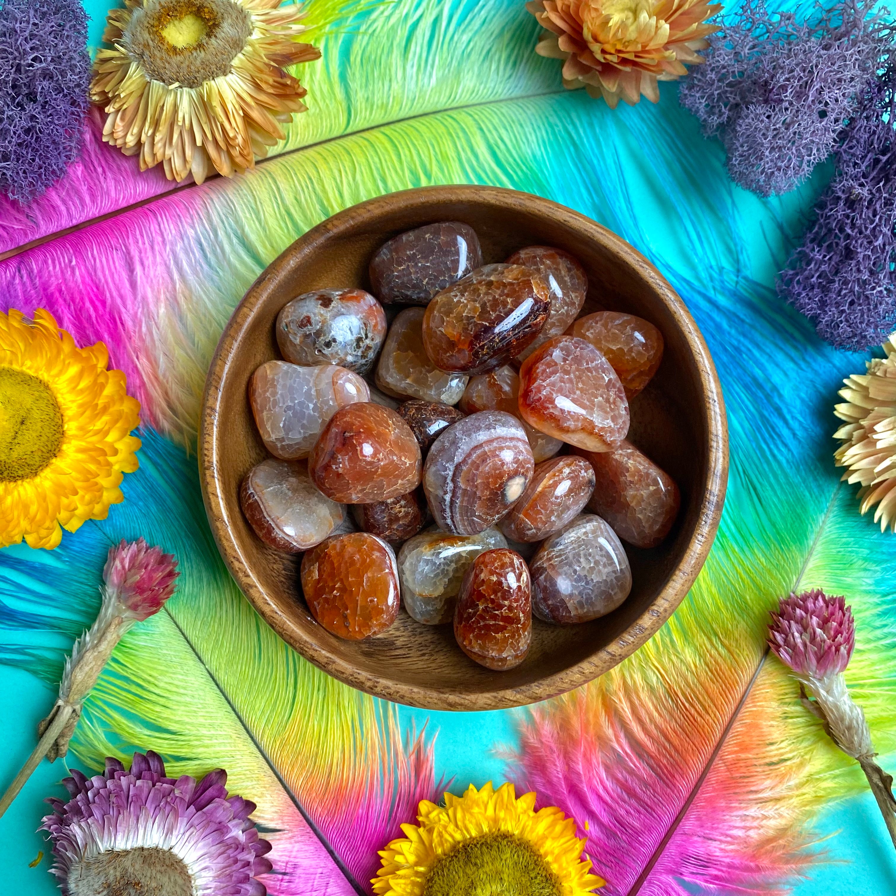 Fire Agate Tumbled Stone