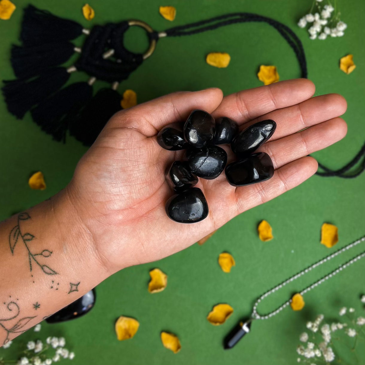 Jet Tumbled Stone for Healing Grief