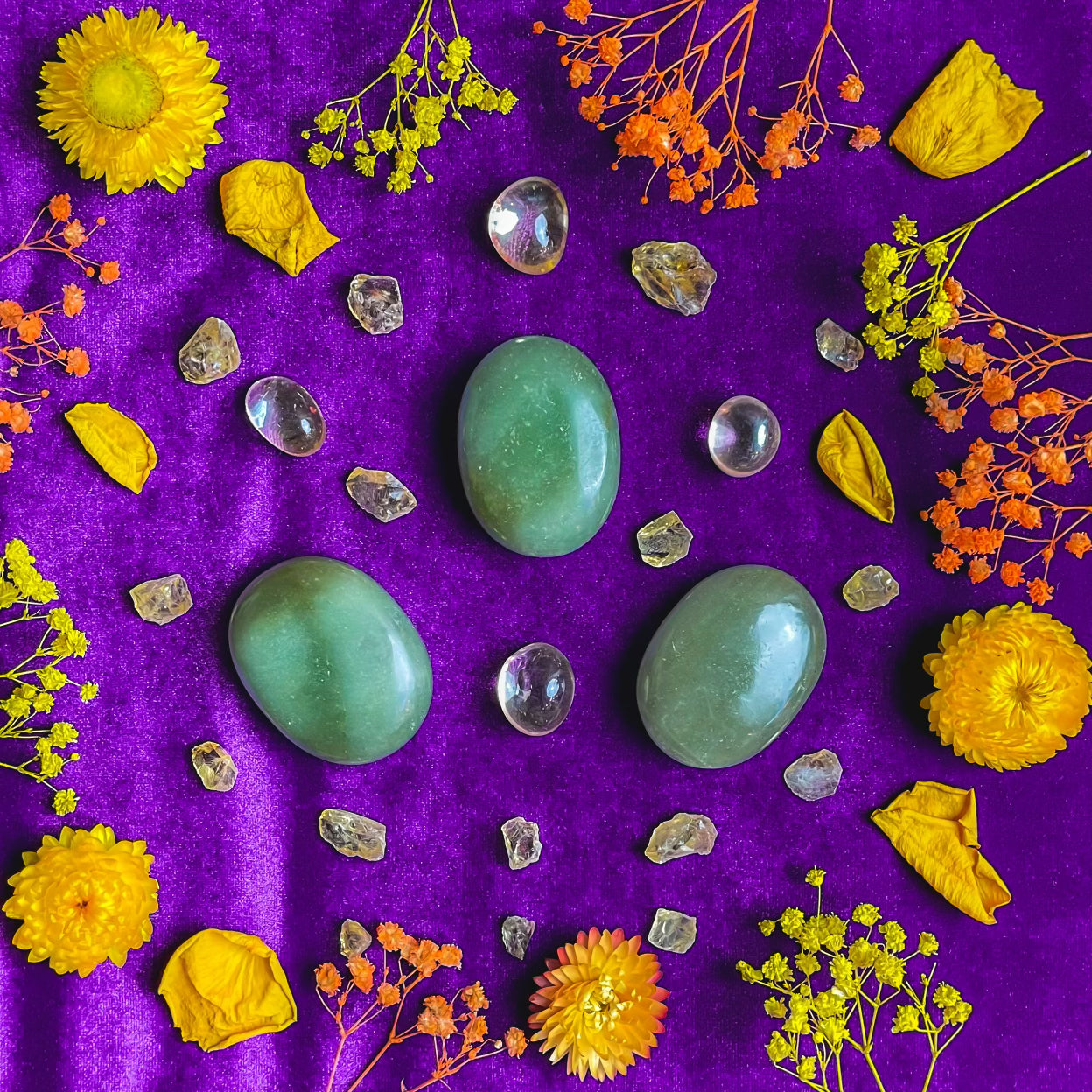 Green Aventurine Palm Stone