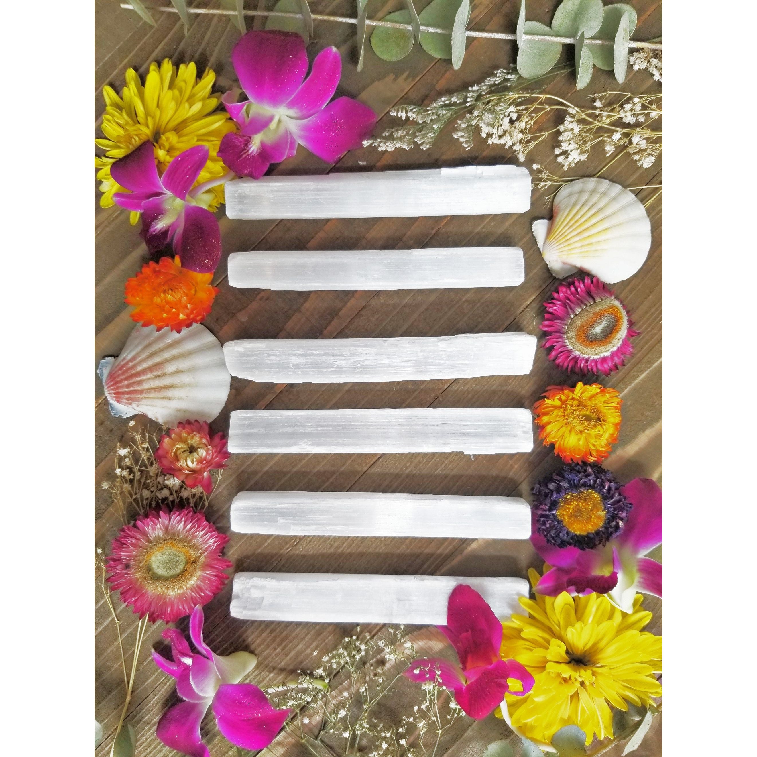 Selenite Satin Spar Higher Chakra Wand