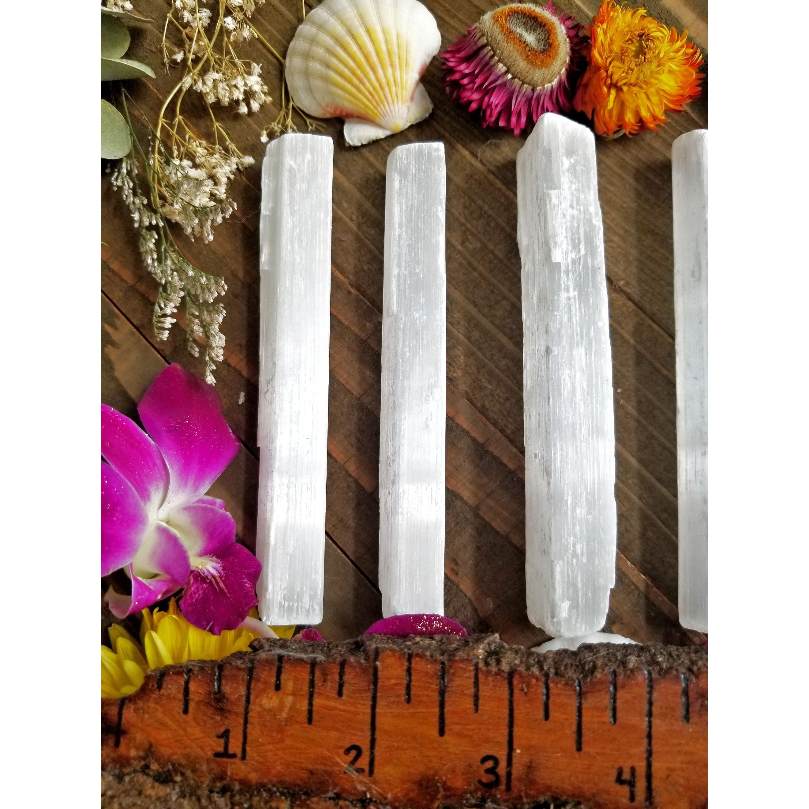 Selenite Satin Spar Higher Chakra Wand