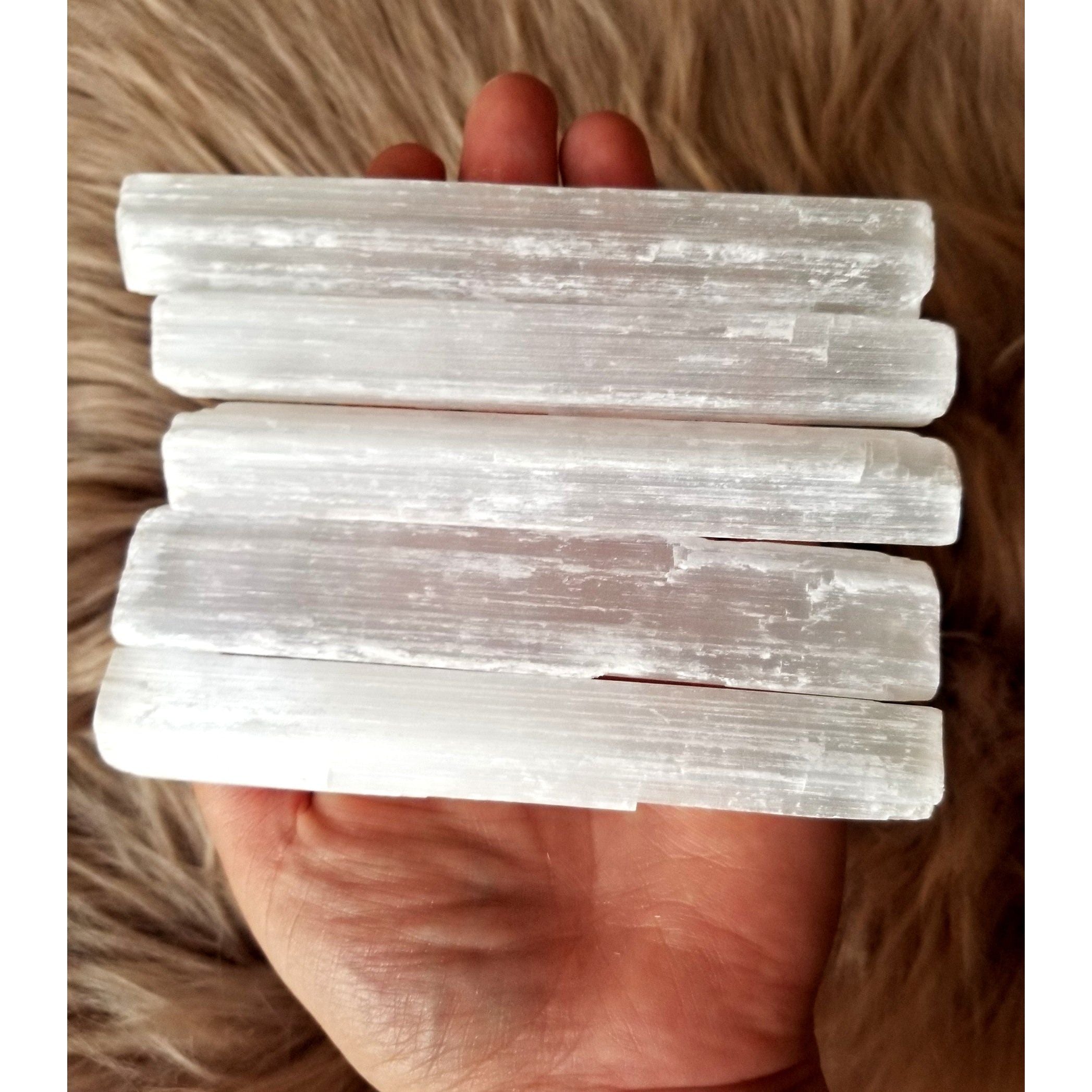 Selenite Satin Spar Higher Chakra Wand