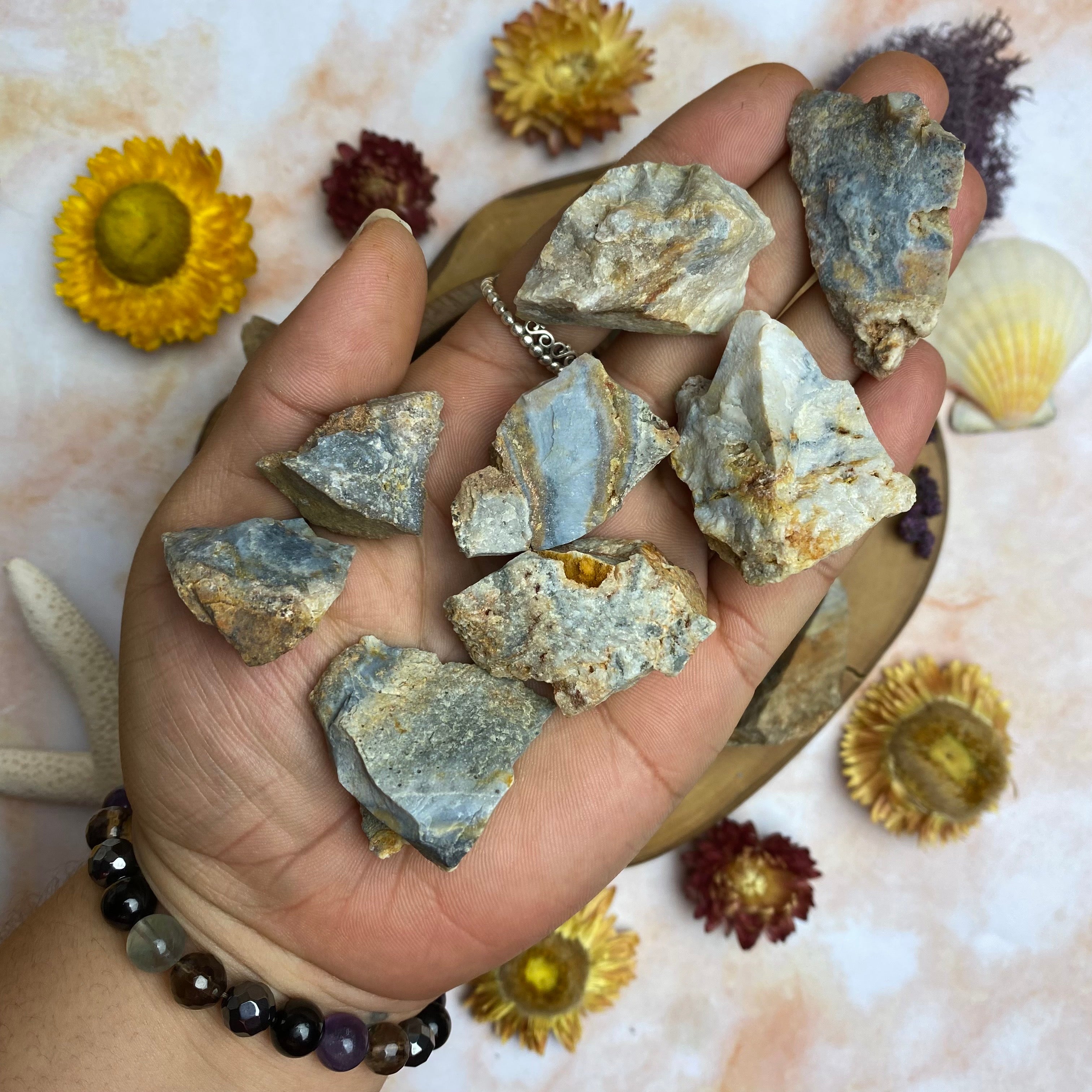 Blue Agate Raw Chunks