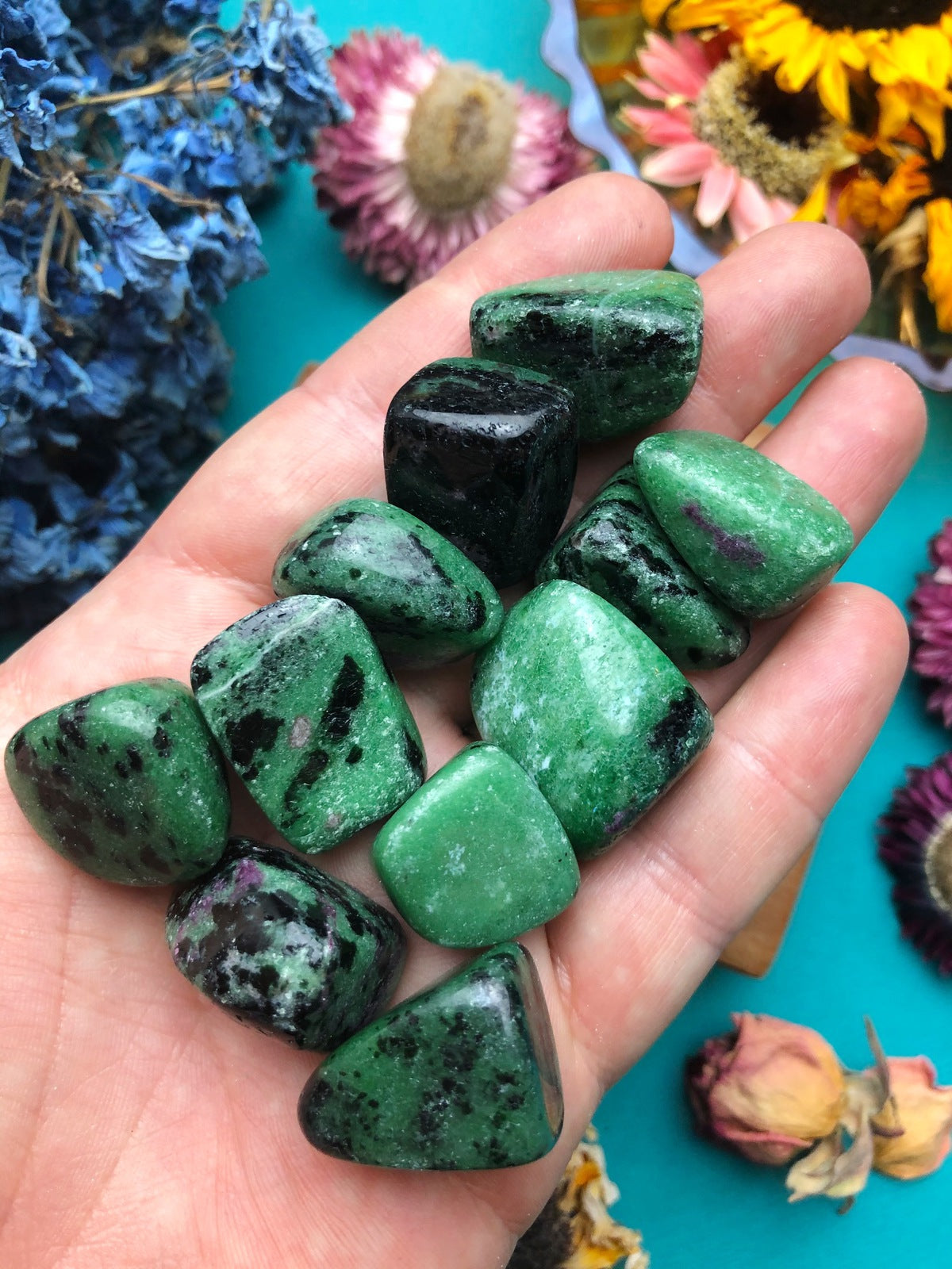 Ruby Zoisite Tumbled Stone