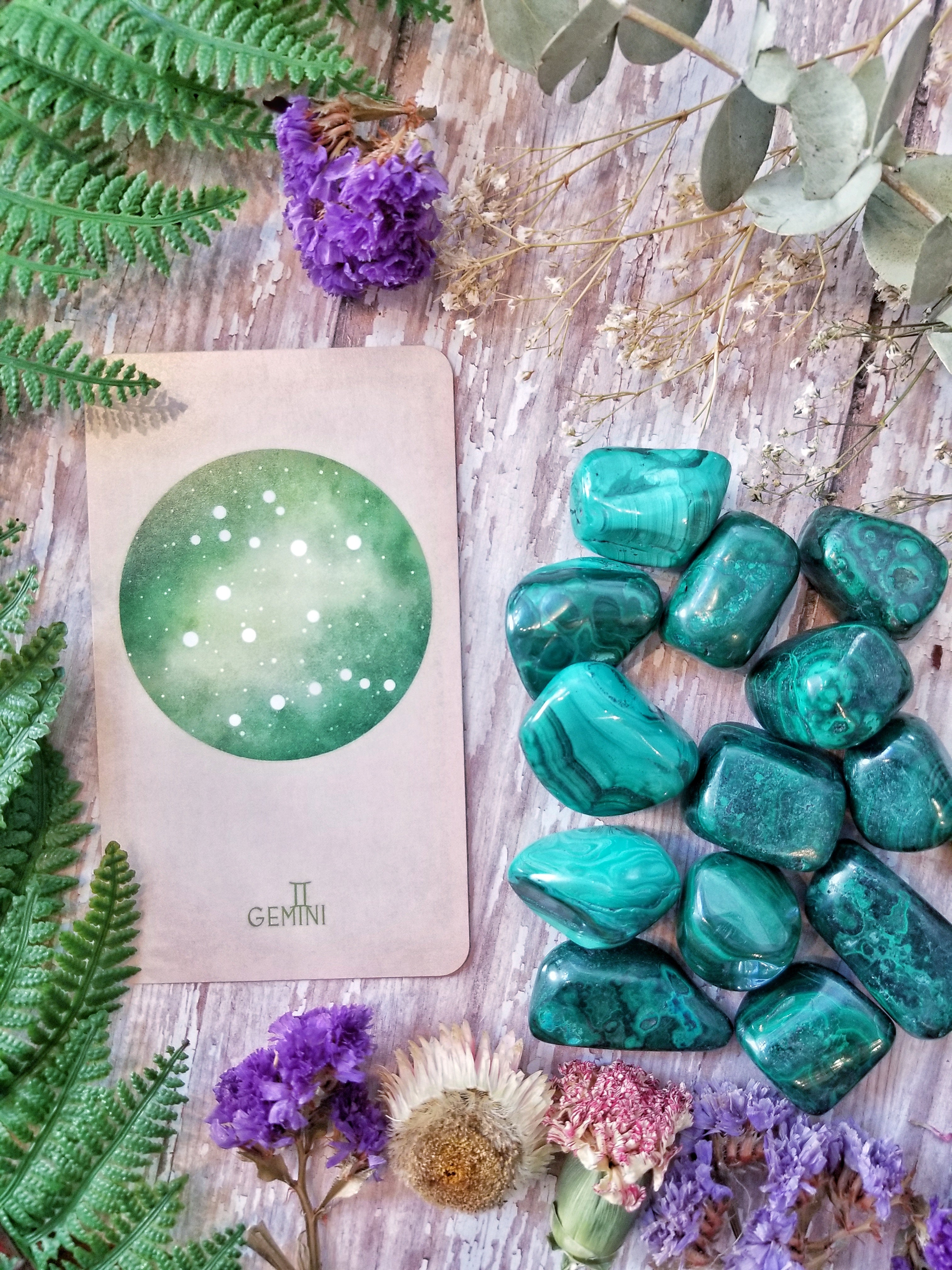 Malachite Tumbled Stone for Transformation