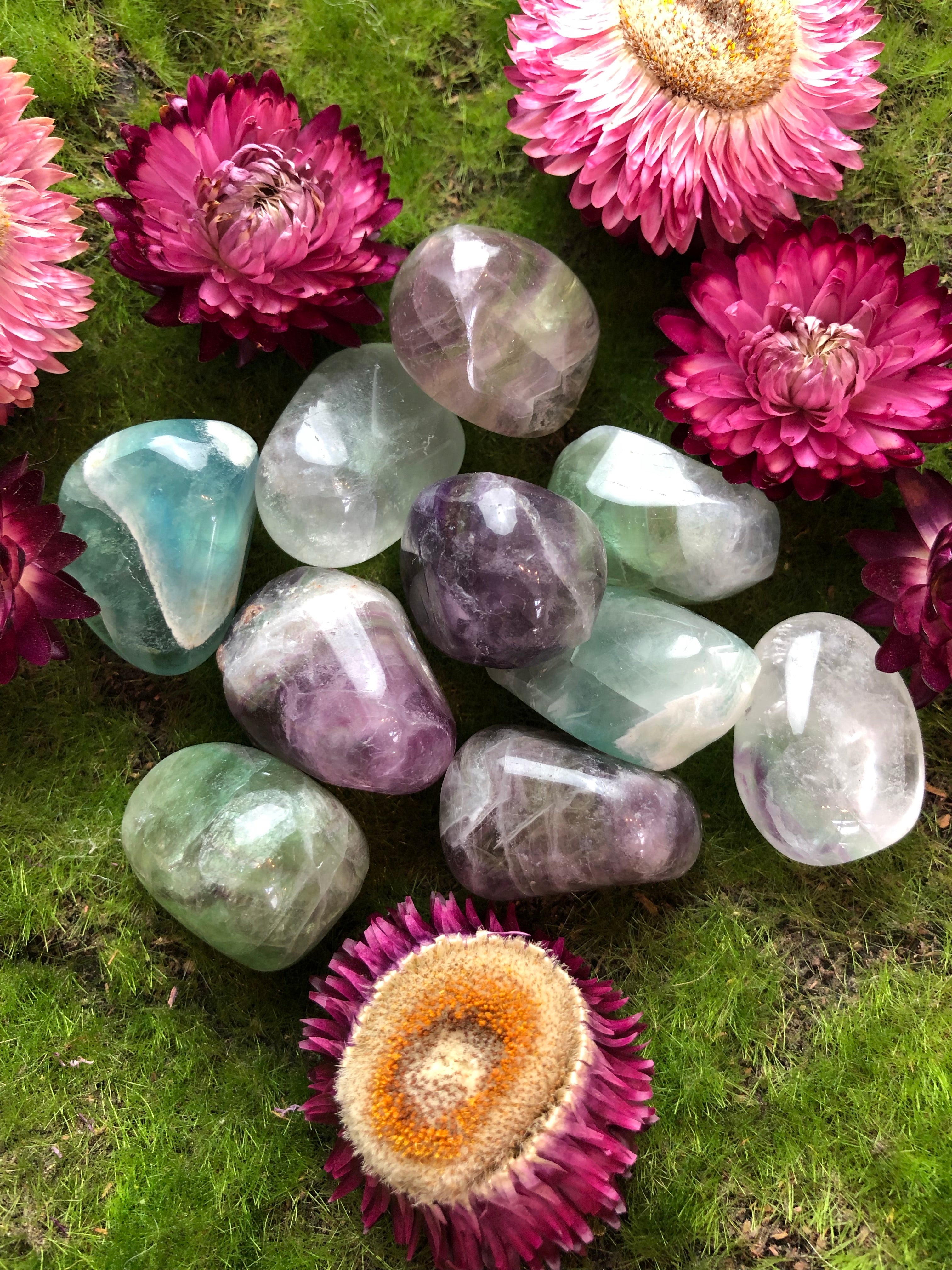 Rainbow Fluorite Tumbled Stone