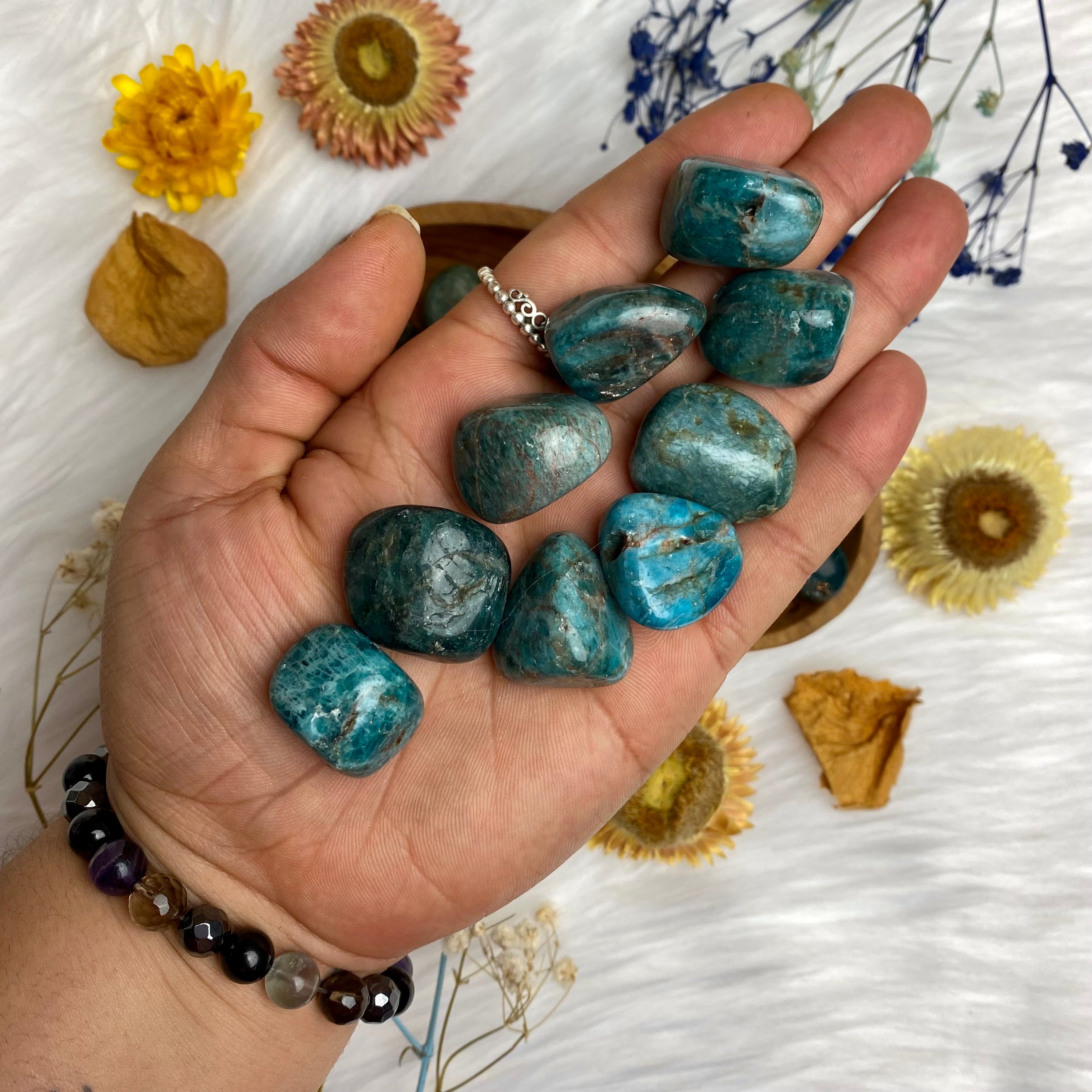 Apatite Tumbled Stone for Motivationb