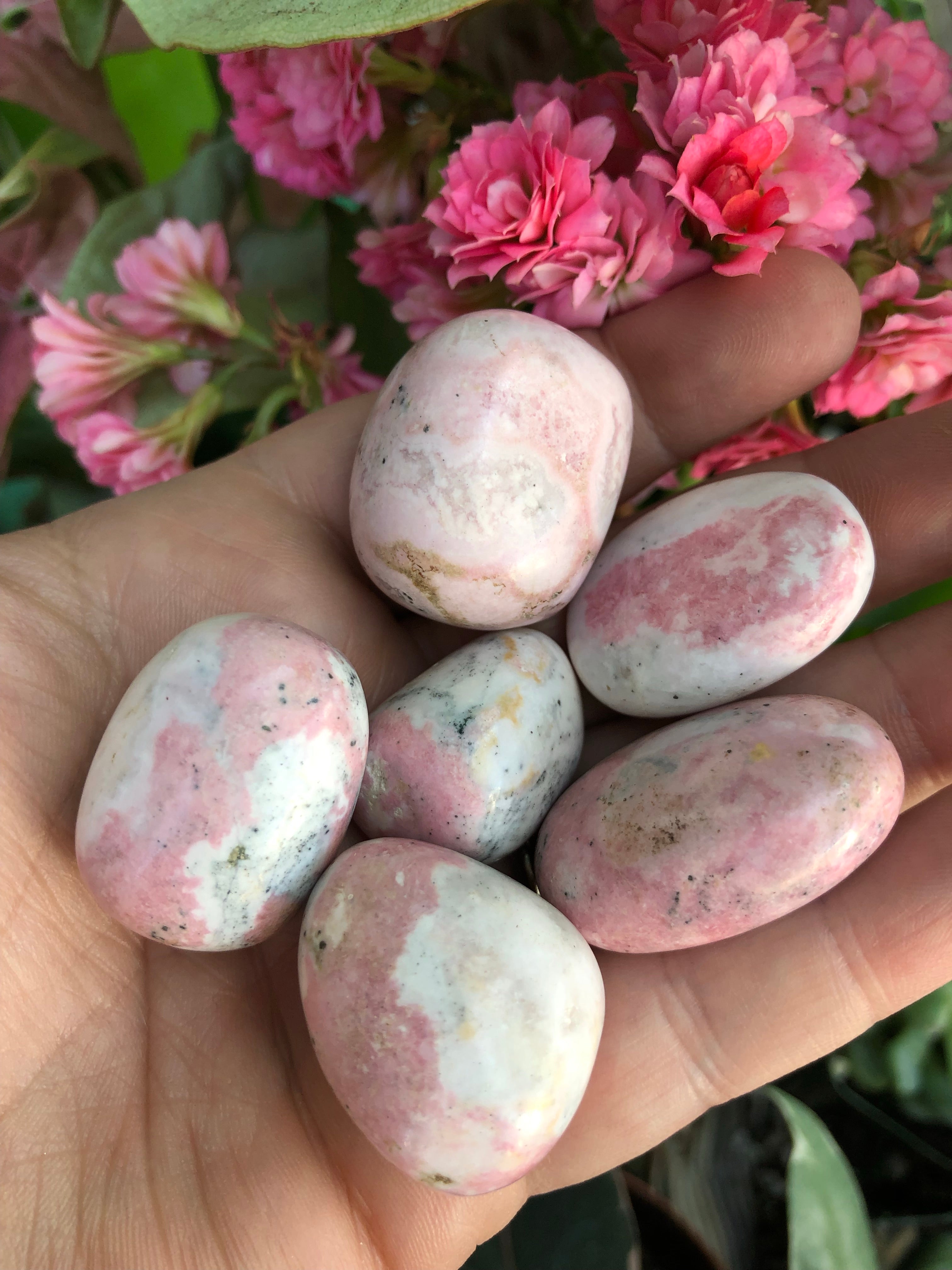 Rhodochrosite with Rhodonite for Love