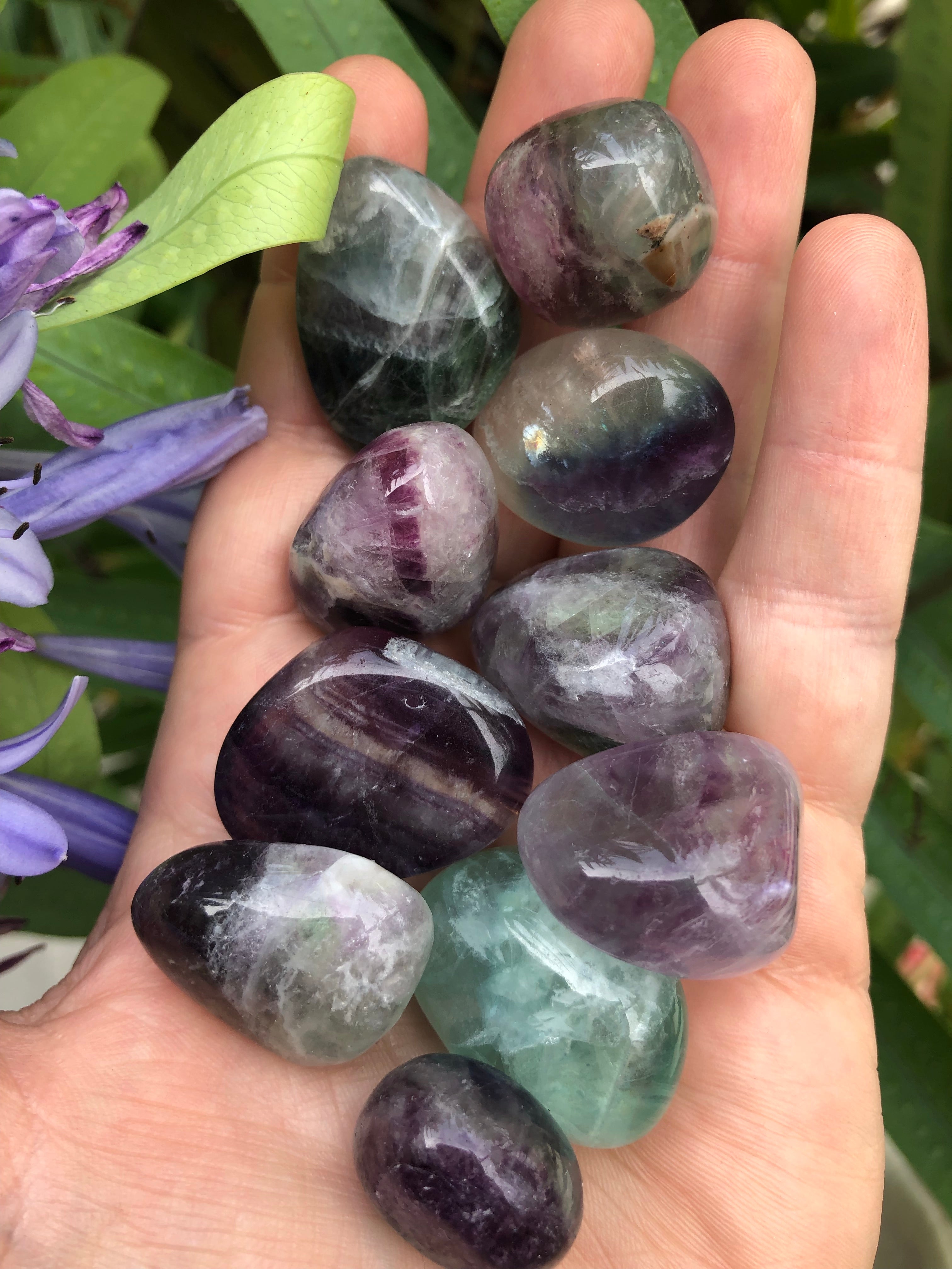 Rainbow Fluorite Tumbled Stone
