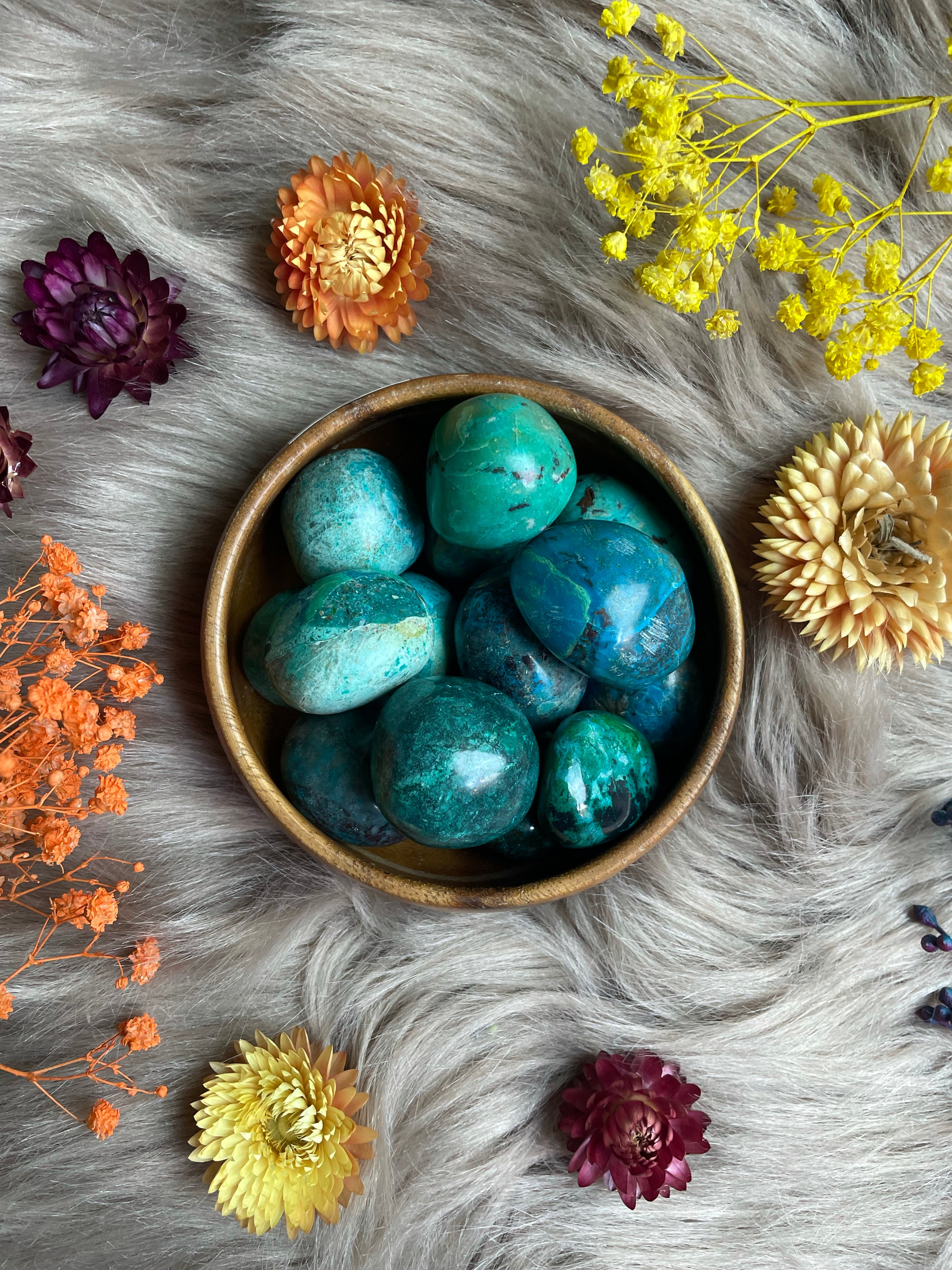 Chrysocolla Tumbled Stone for Peace