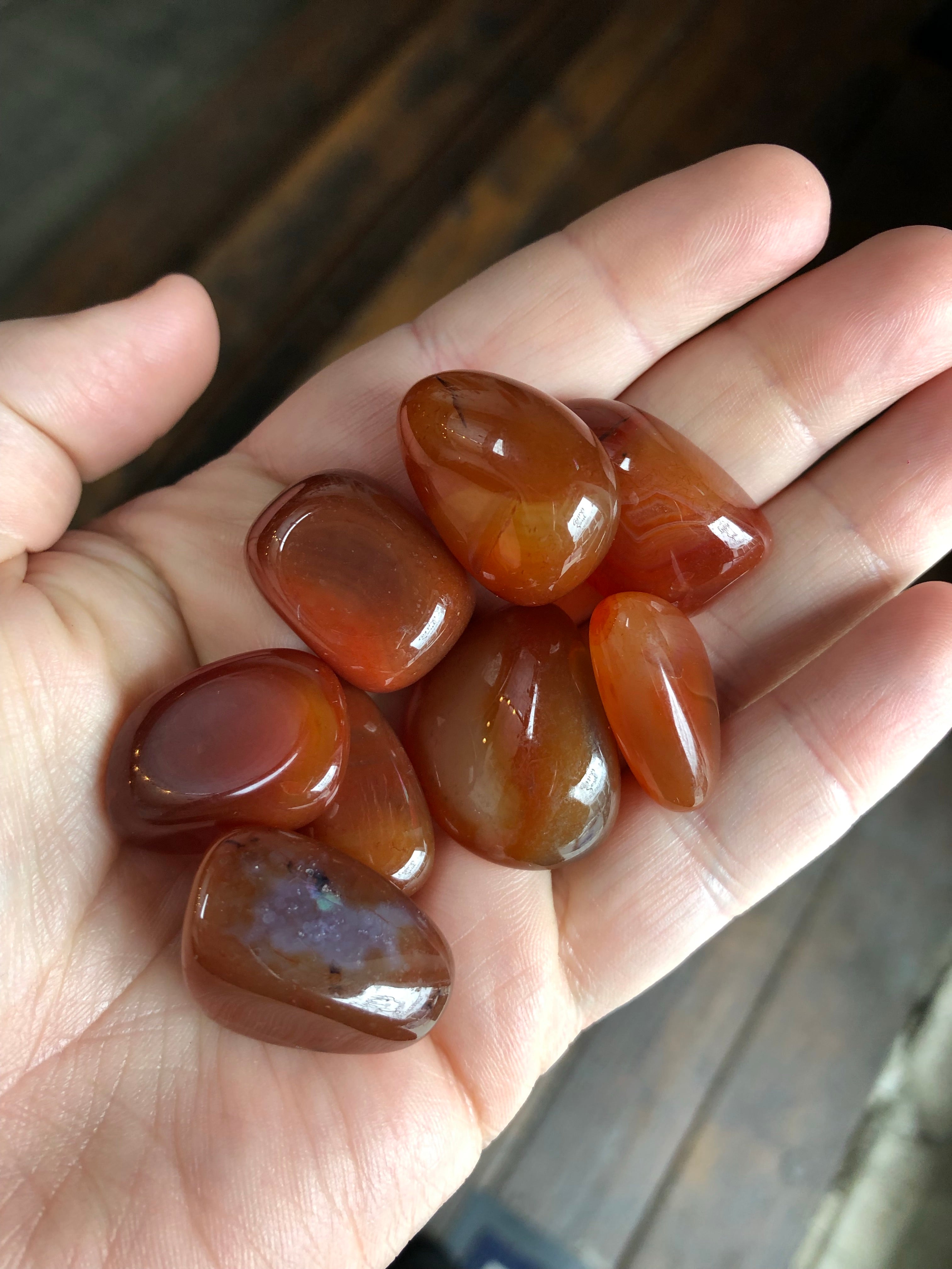 Carnelian Tumbled Stones for Motivation & Creativity