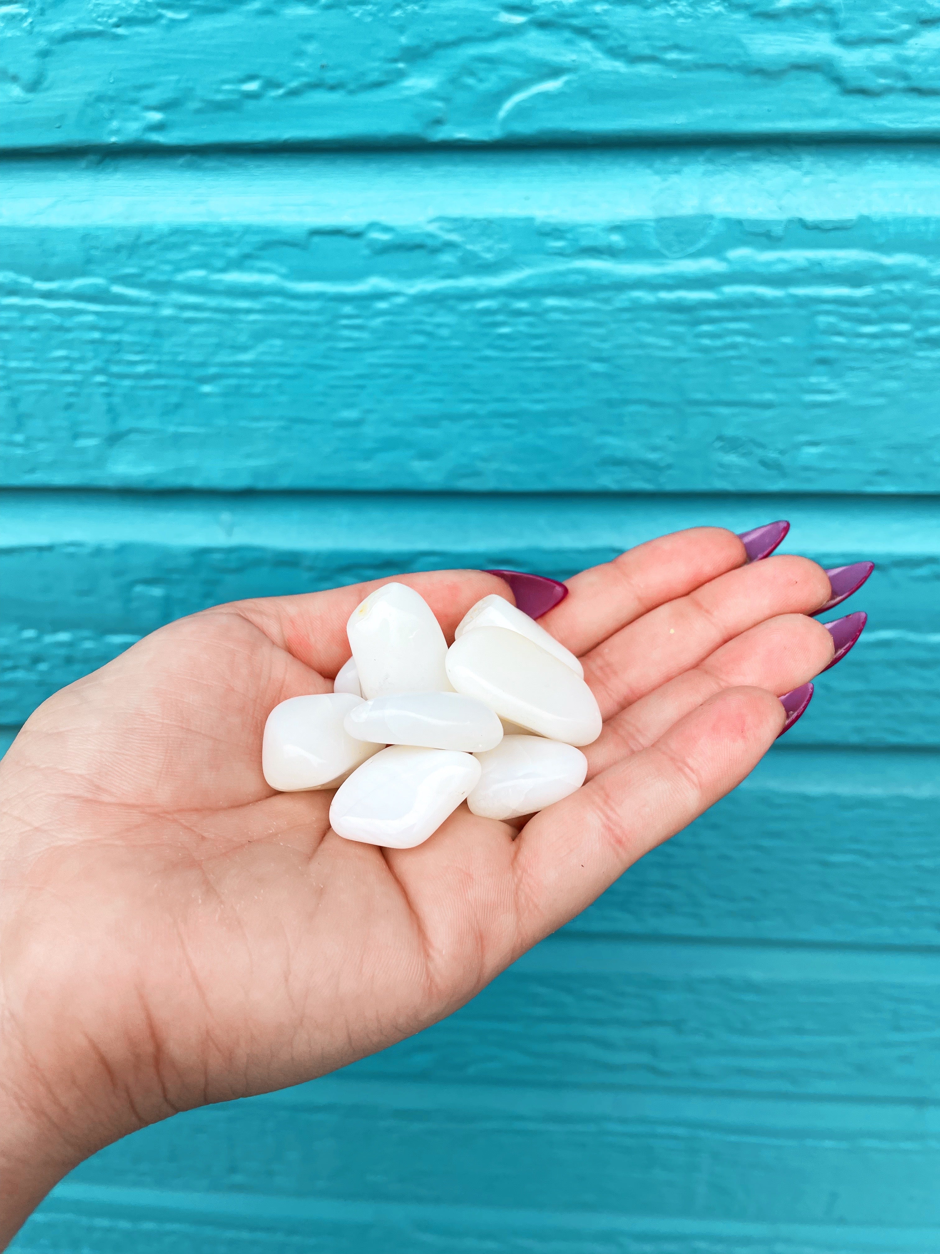 White Opal Tumbled Stones