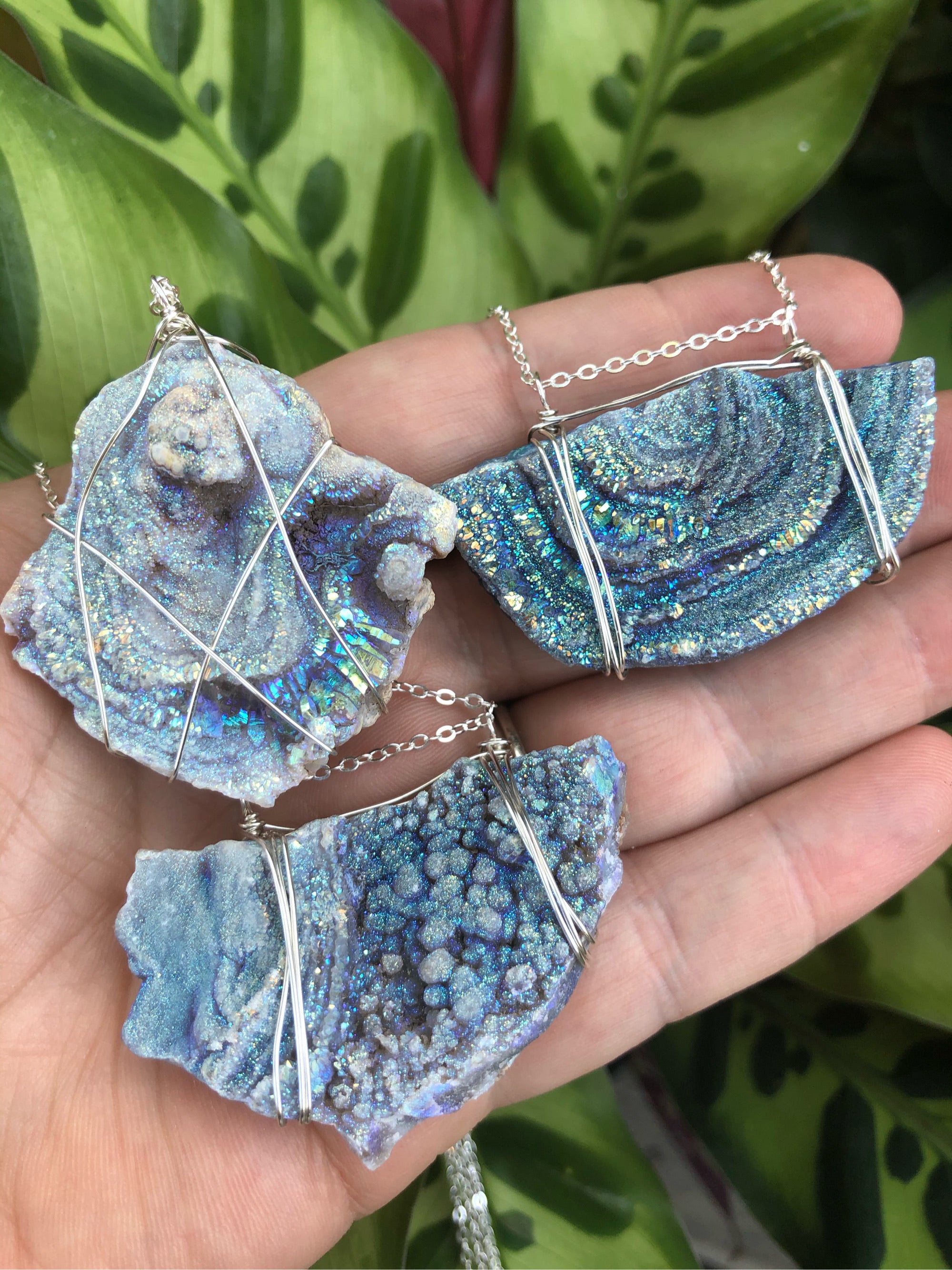 Aura Chalcedony Necklace