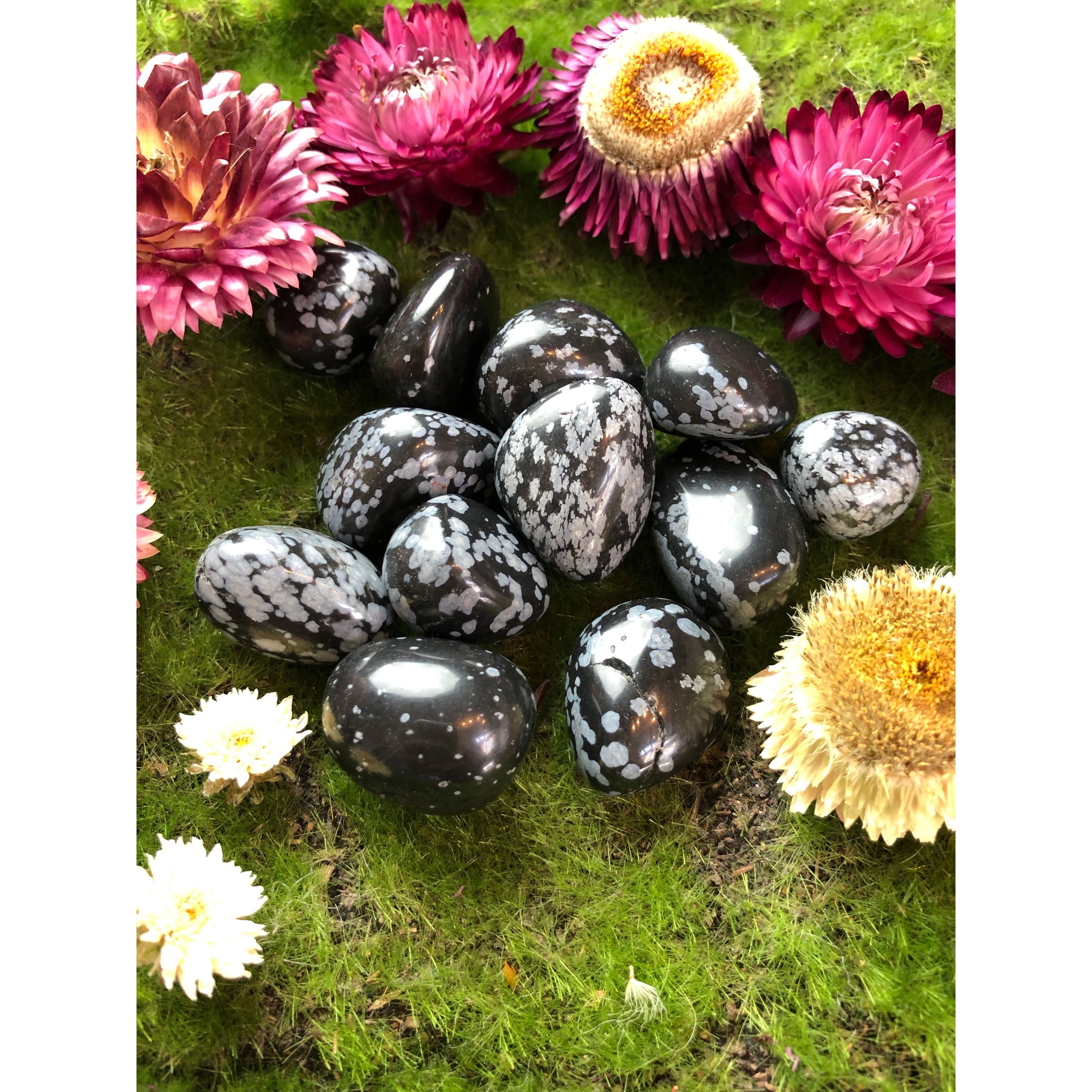 Snowflake Obsidian Tumbled Stone